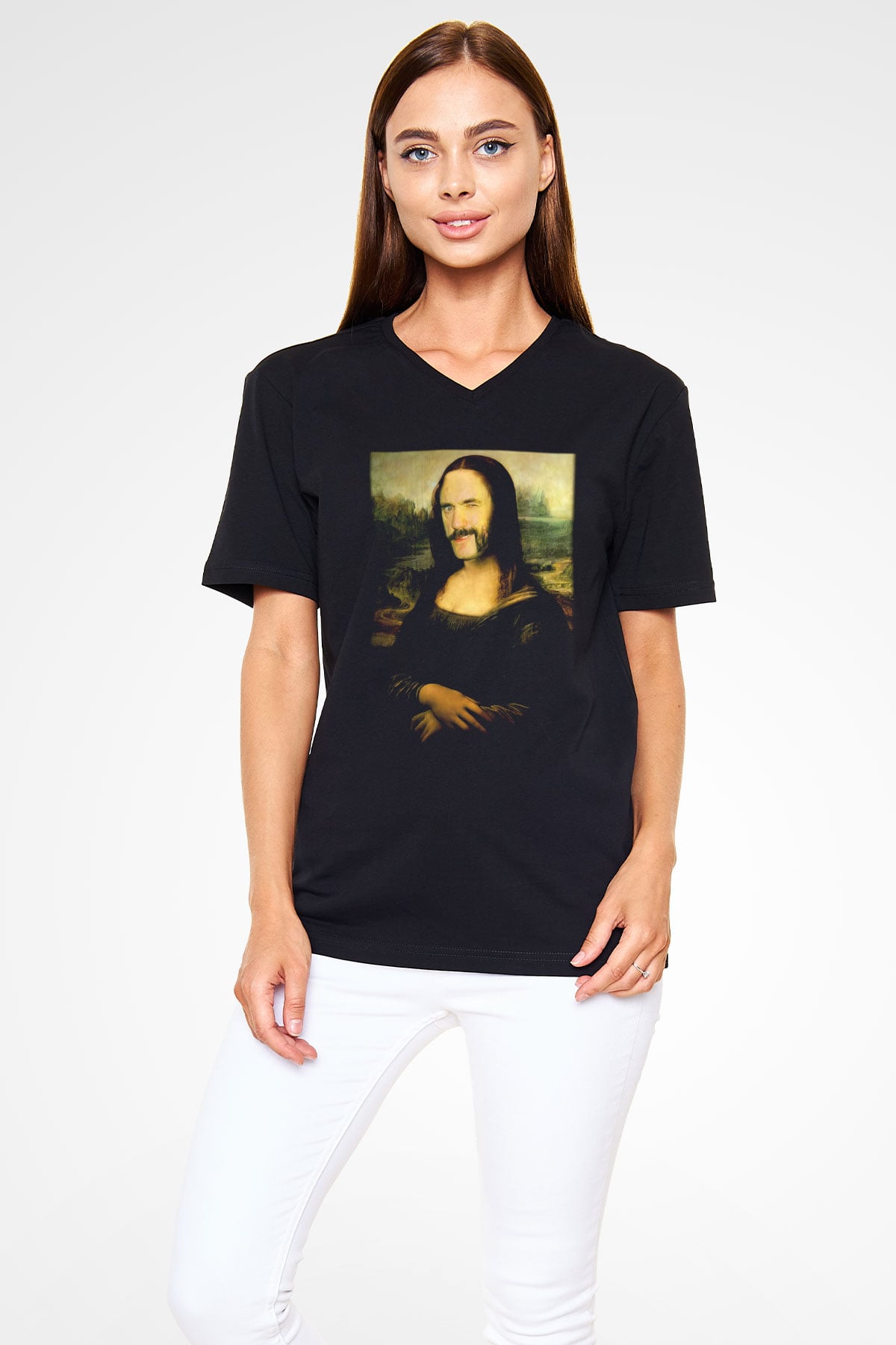 Motörhead Siyah Unisex V Yaka Tişört T-Shirt