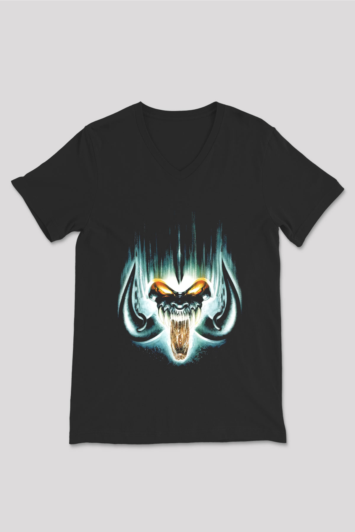 Motörhead Siyah Unisex V Yaka Tişört T-Shirt