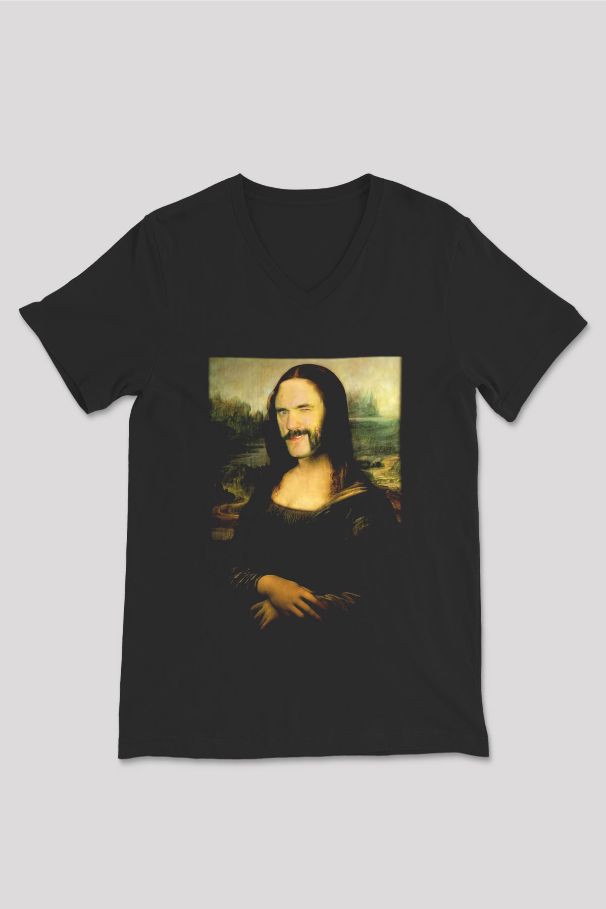 Motörhead Siyah Unisex V Yaka Tişört T-Shirt