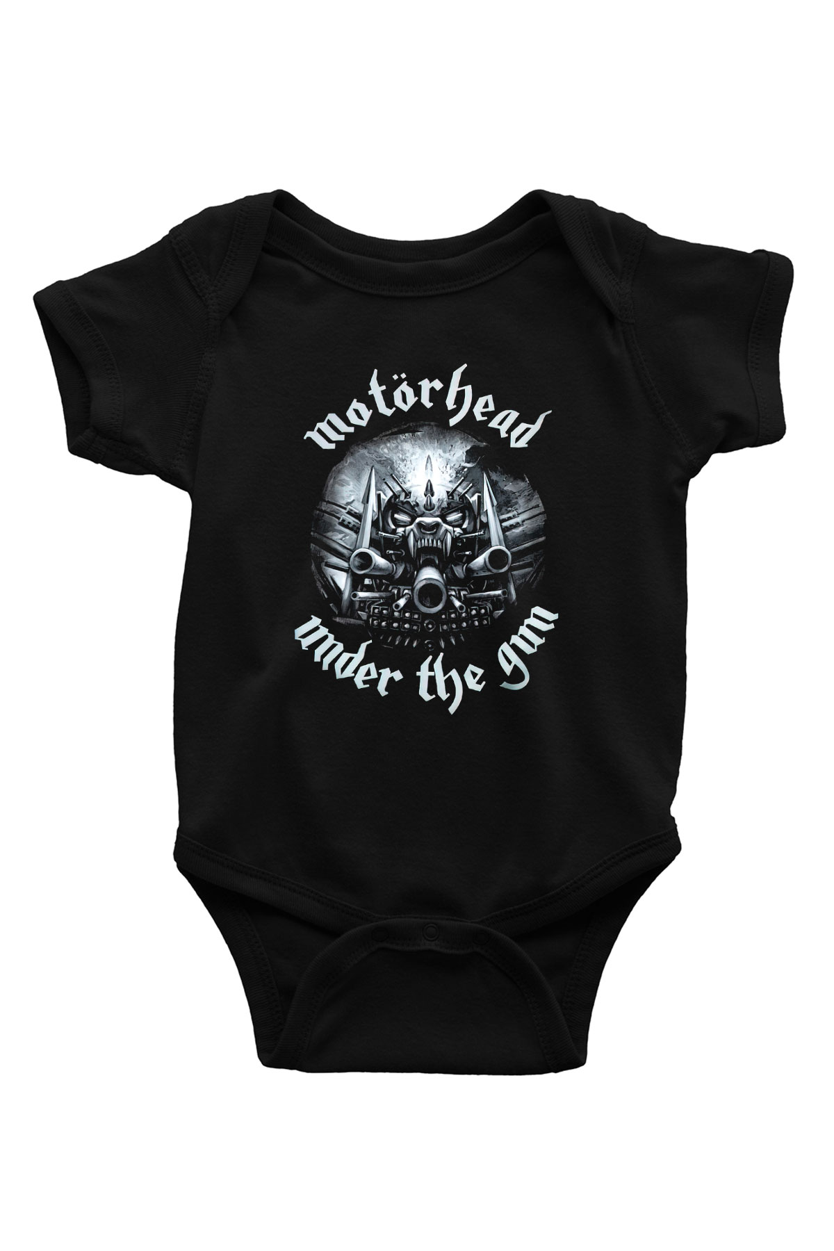 Motörhead Under The Gun Baskılı Siyah Bebek Body - Zıbın