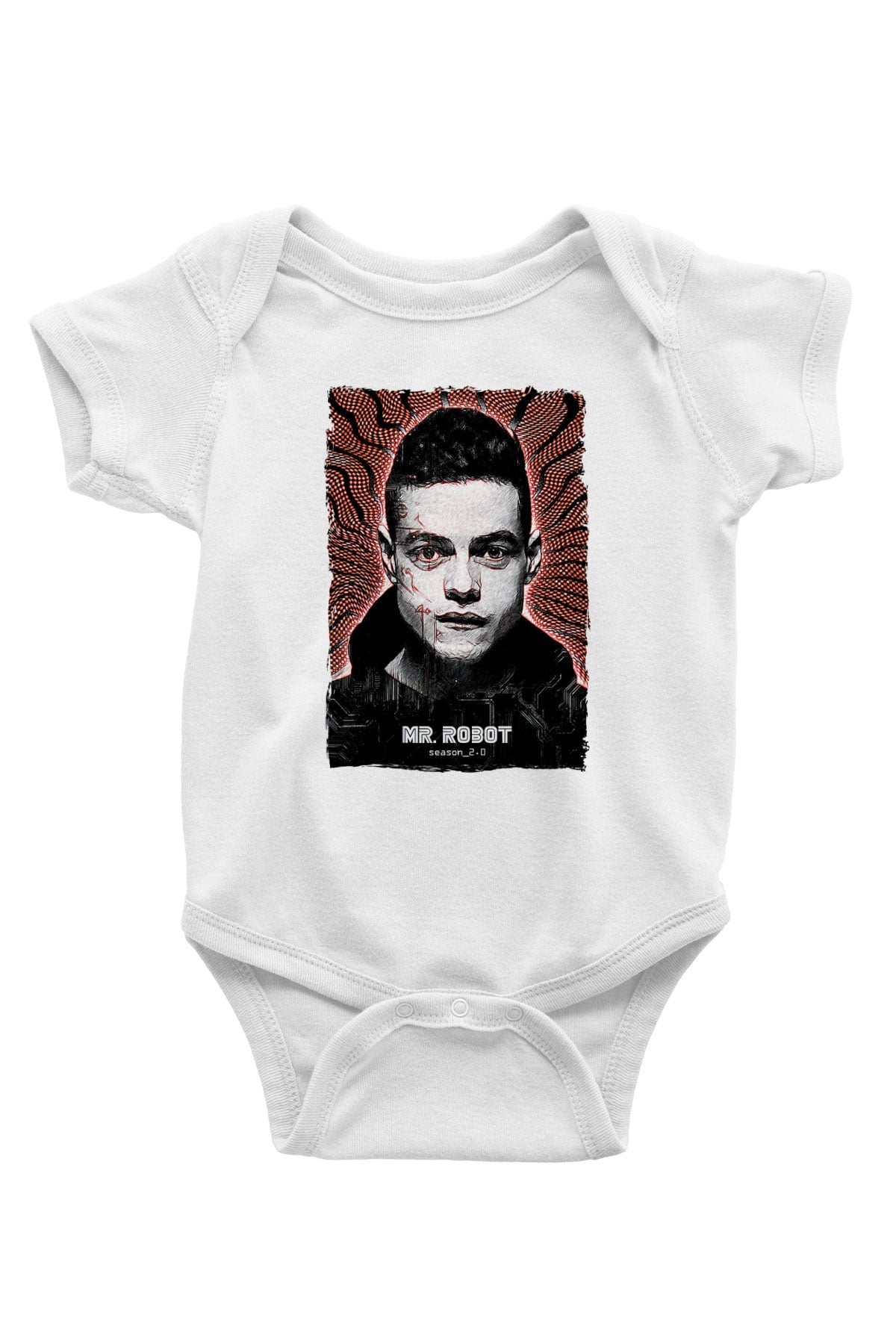 Mr. Robot Beyaz Bebek Body - Zıbın