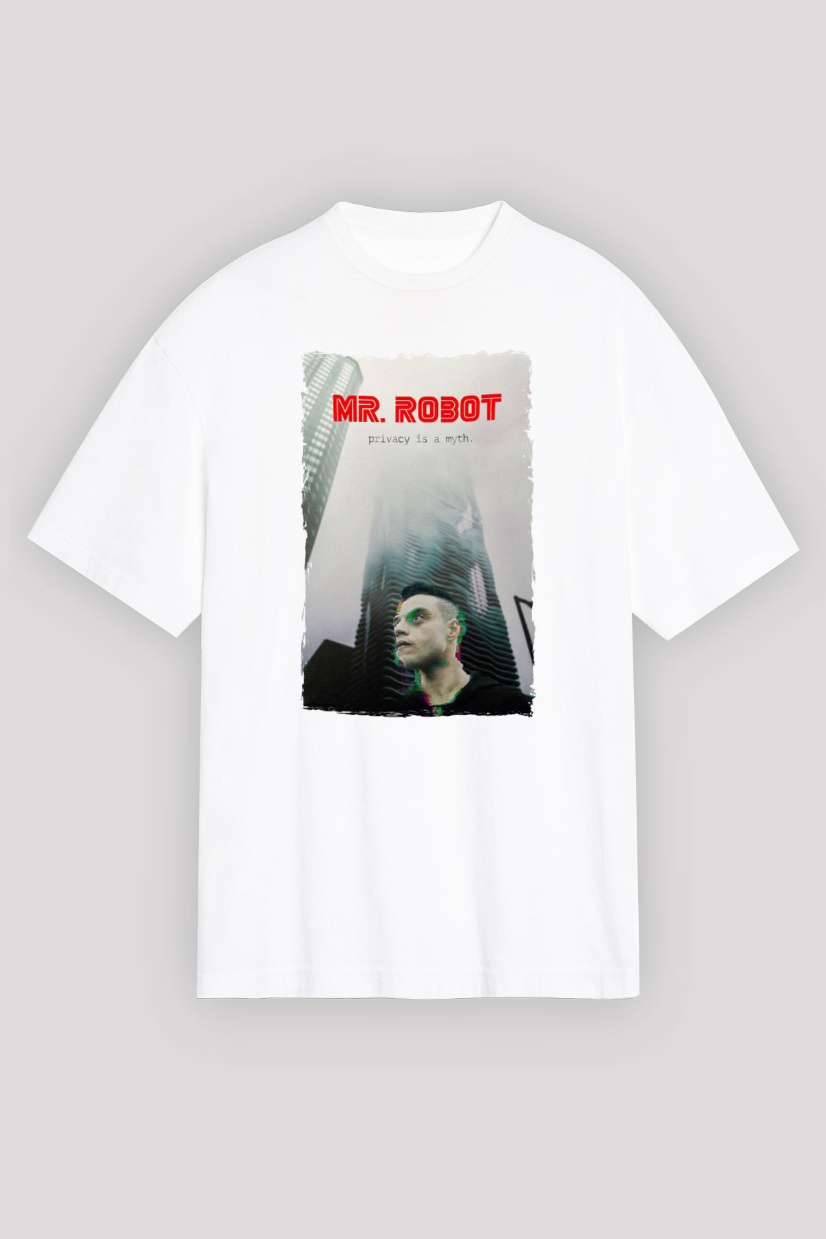 Mr. Robot Beyaz Unisex Tişört T-Shirt