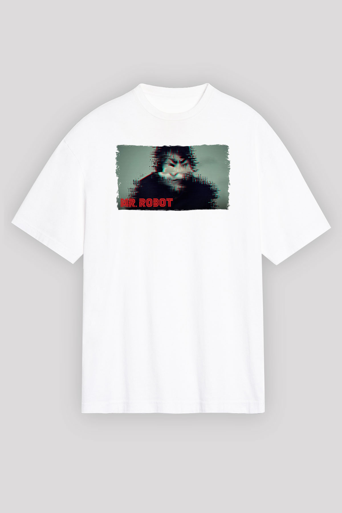 Mr. Robot Beyaz Unisex Tişört T-Shirt
