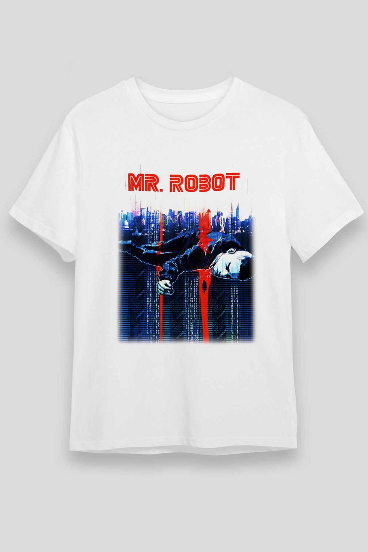 Mr. Robot Beyaz Unisex Tişört T-Shirt