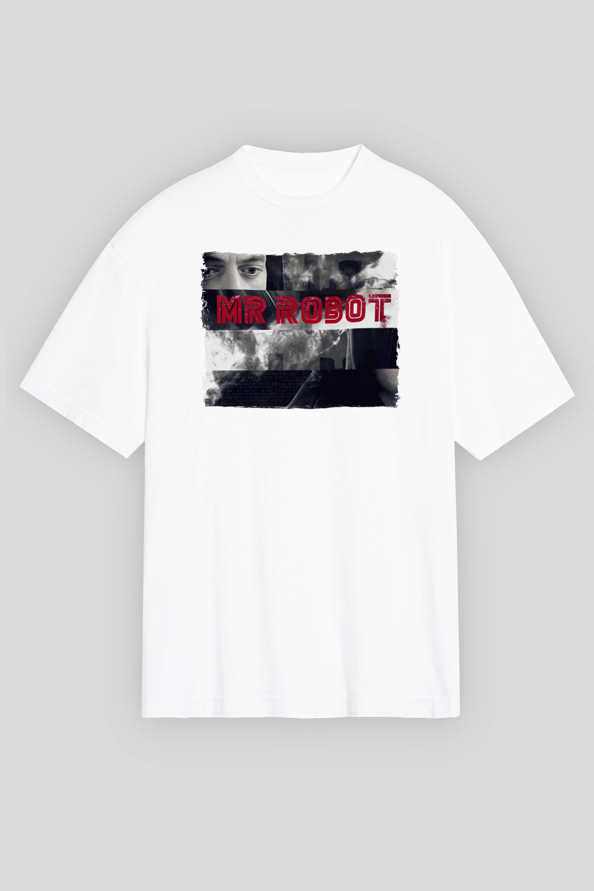 Mr. Robot Beyaz Unisex Tişört T-Shirt