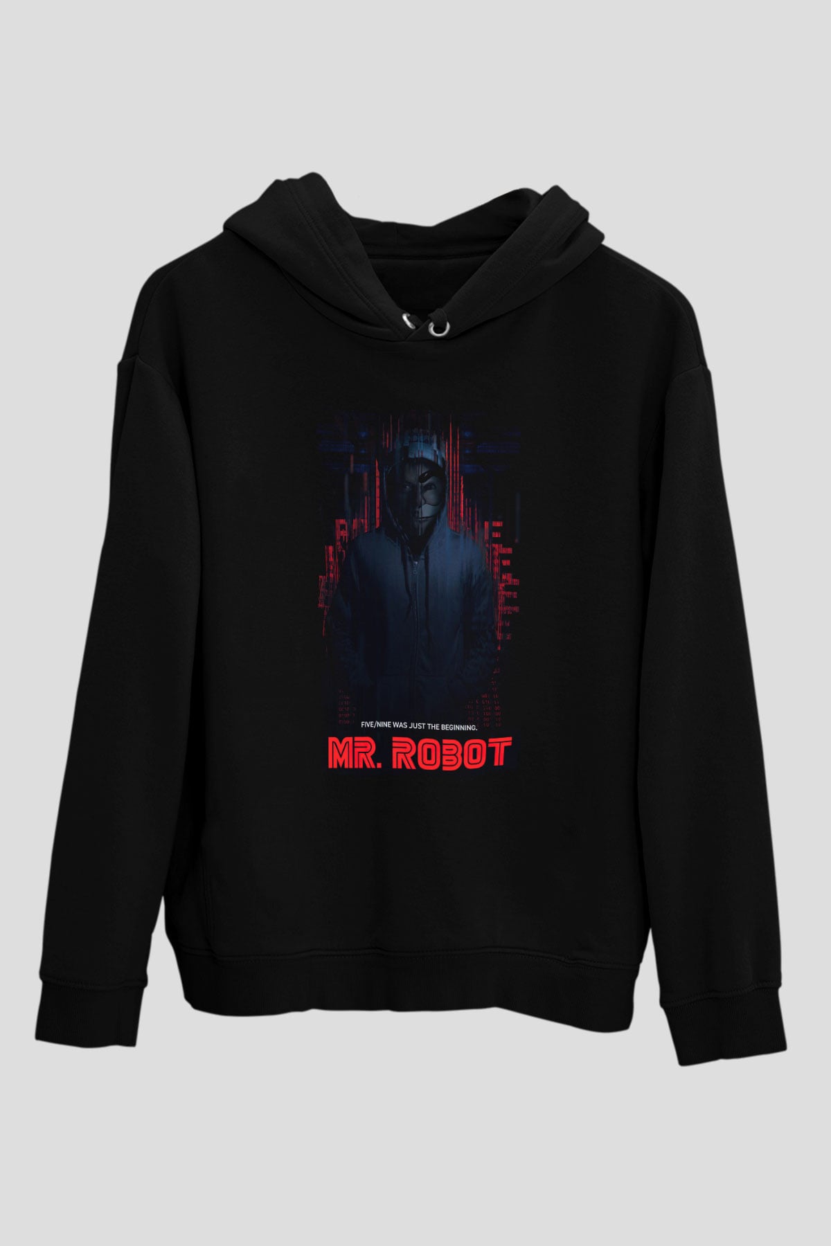 Mr. Robot Siyah Unisex Hoodie