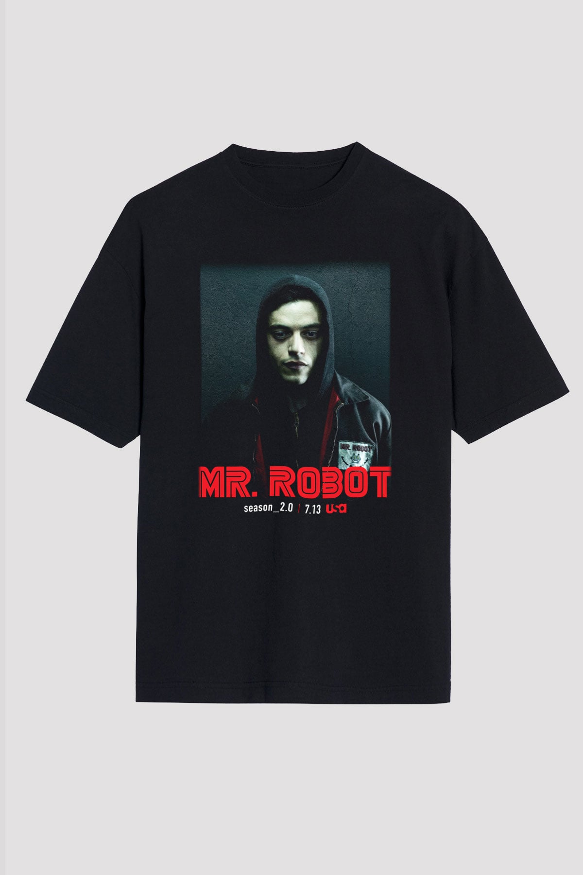 Mr. Robot Siyah Unisex Oversize Tişört T-Shirt