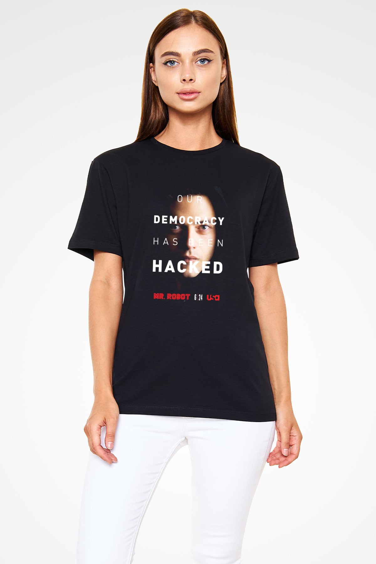 Mr. Robot Siyah Unisex Tişört T-Shirt