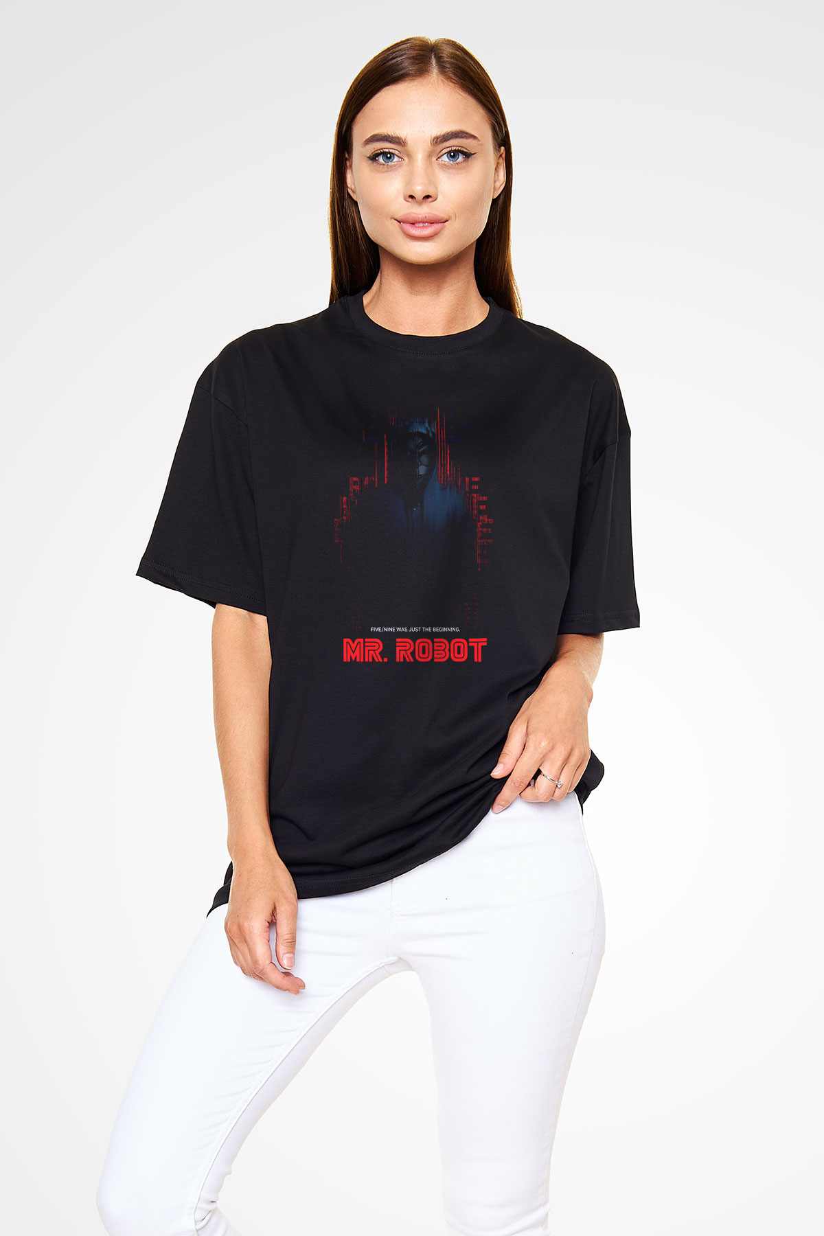 Mr. Robot Siyah Unisex Tişört T-Shirt