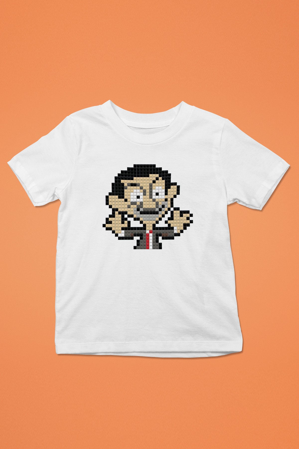 Mr.Bean Baskılı Beyaz Unisex Çocuk Tişört