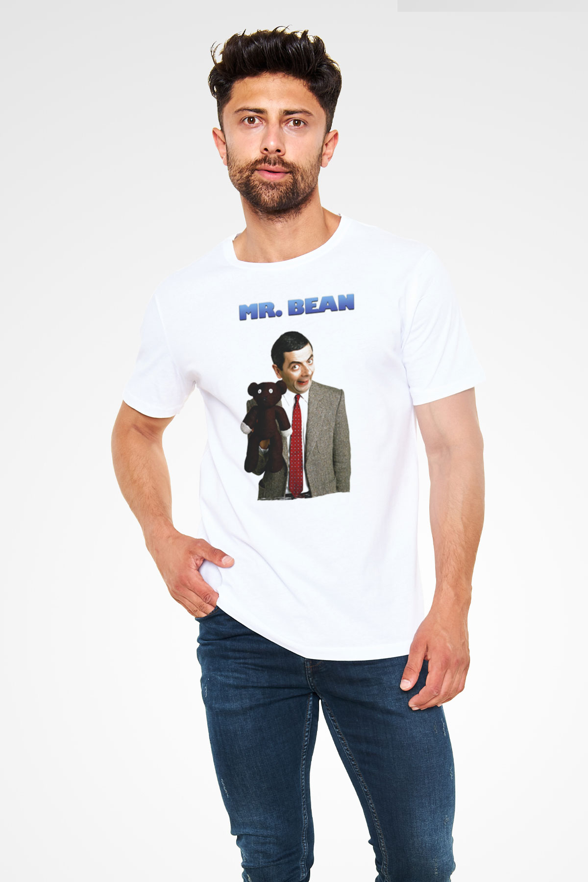 Mr.Bean Beyaz Unisex Tişört