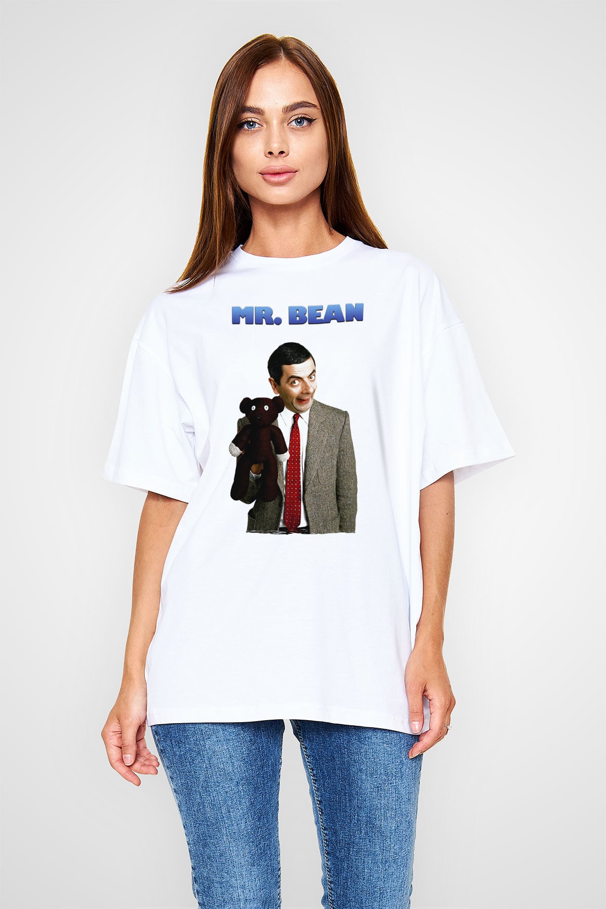 Mr.Bean Beyaz Unisex Tişört