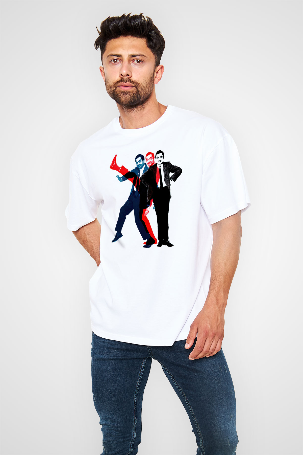 Mr.Bean Beyaz Unisex Tişört