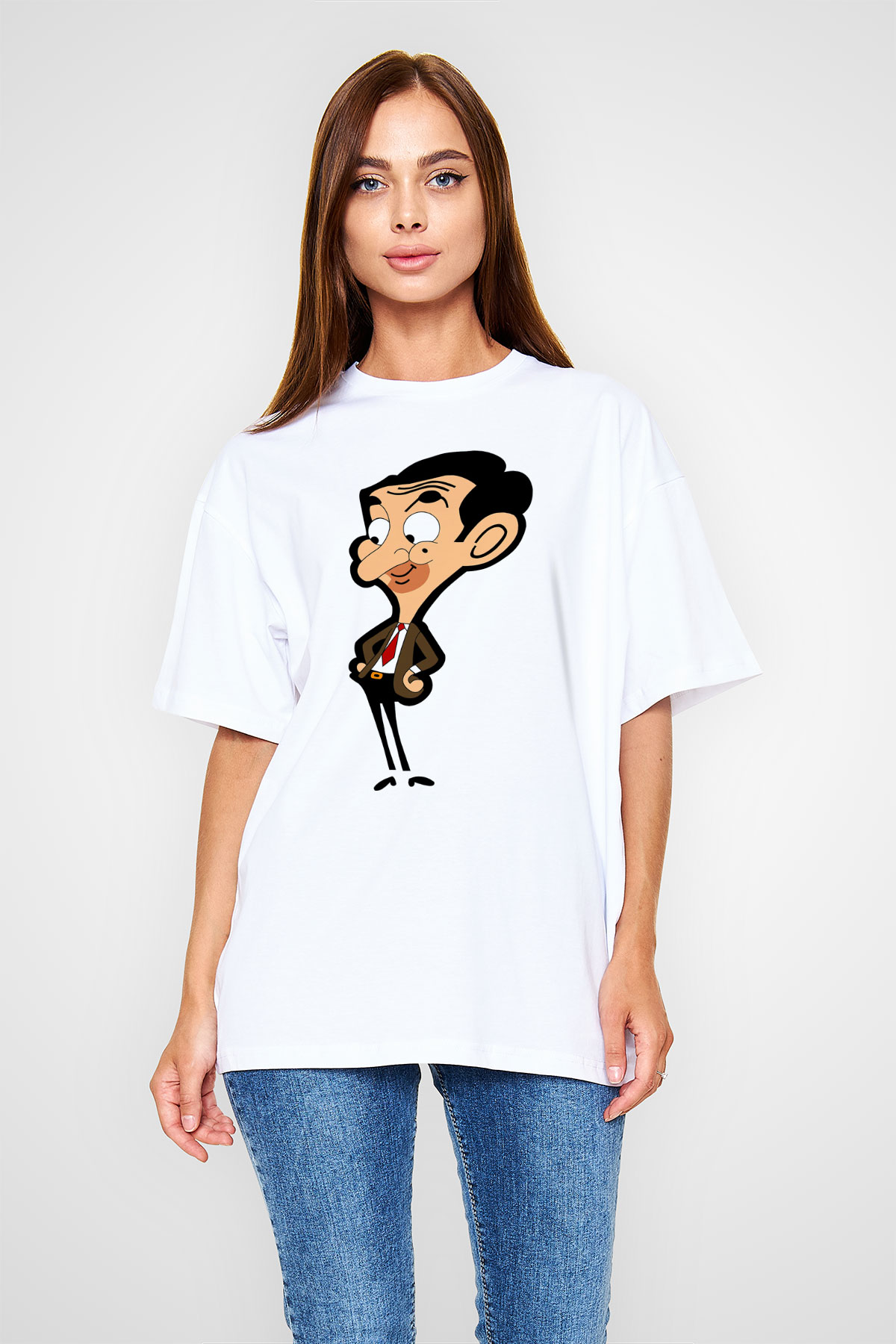 Mr.Bean Beyaz Unisex Tişört