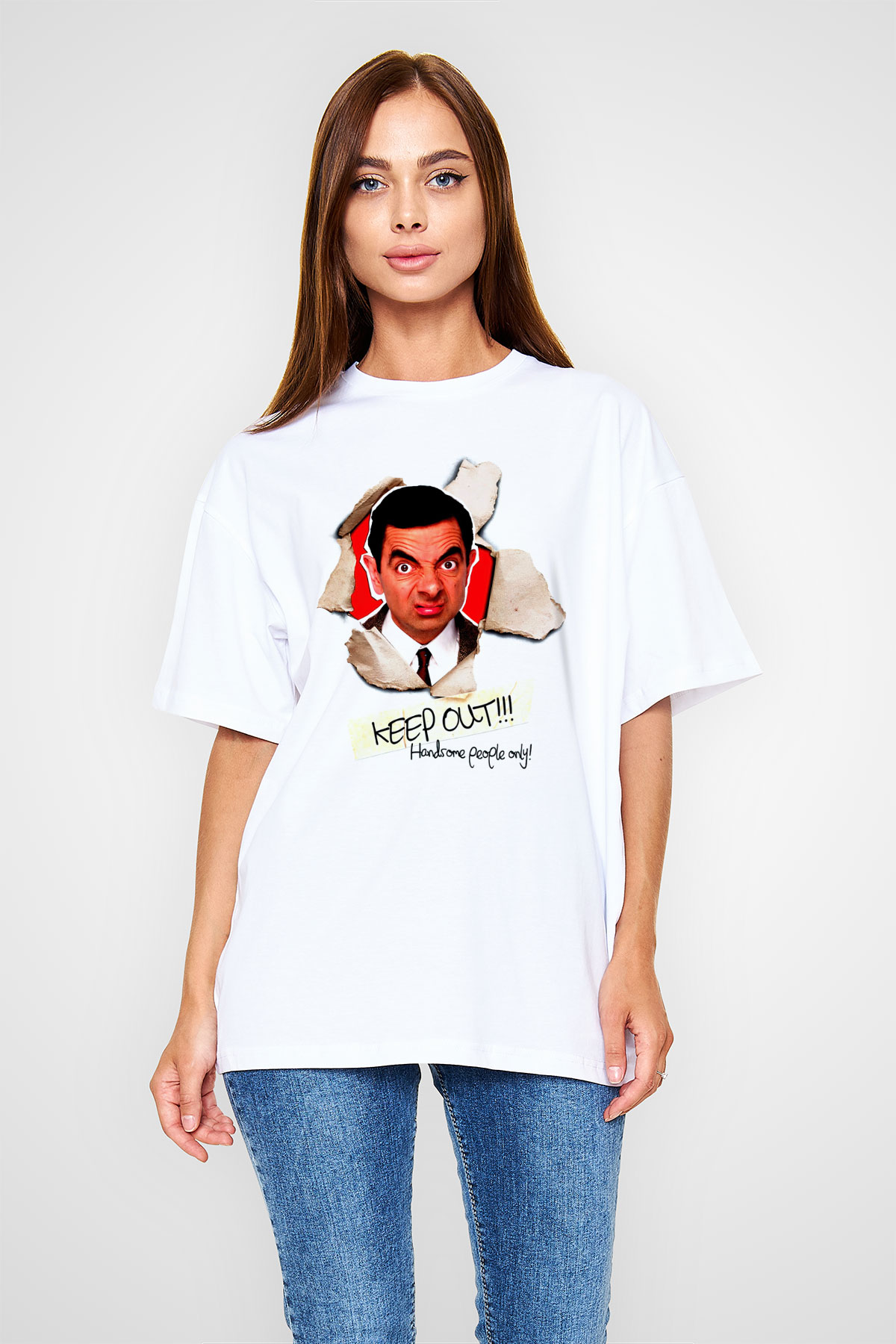 Mr.Bean Beyaz Unisex Tişört