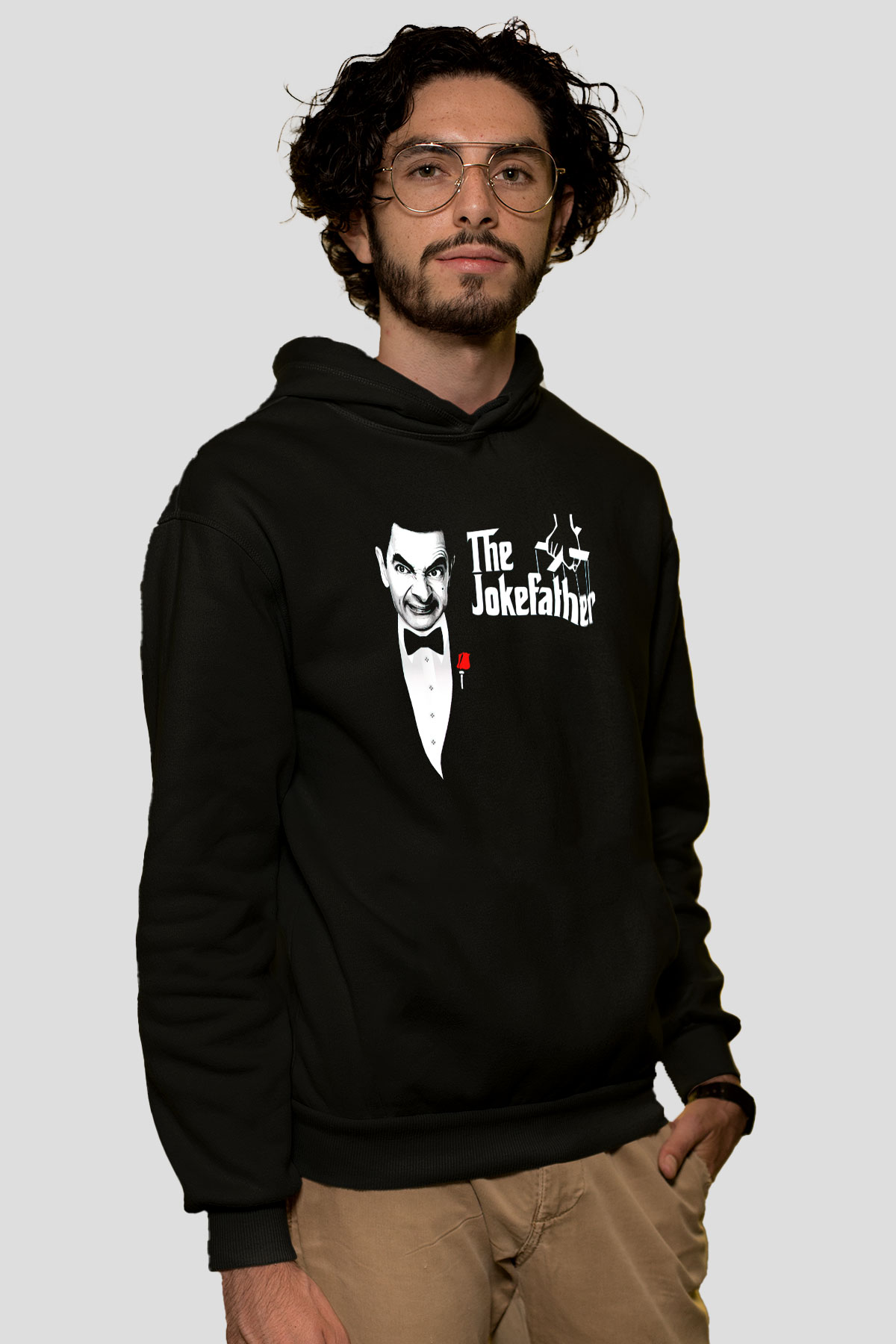 Mr.Bean Siyah Unisex Hoodie