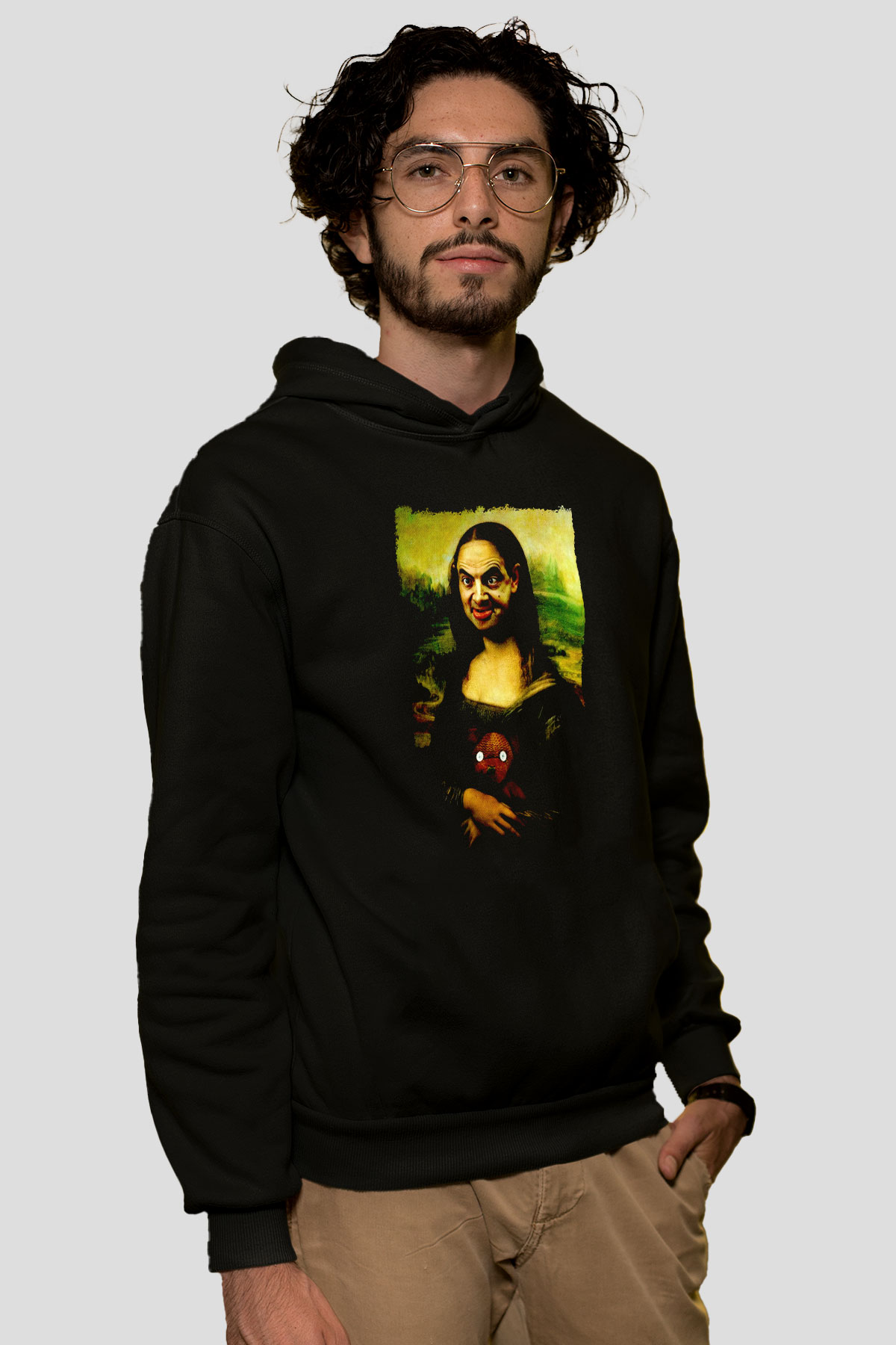 Mr.Bean Siyah Unisex Hoodie