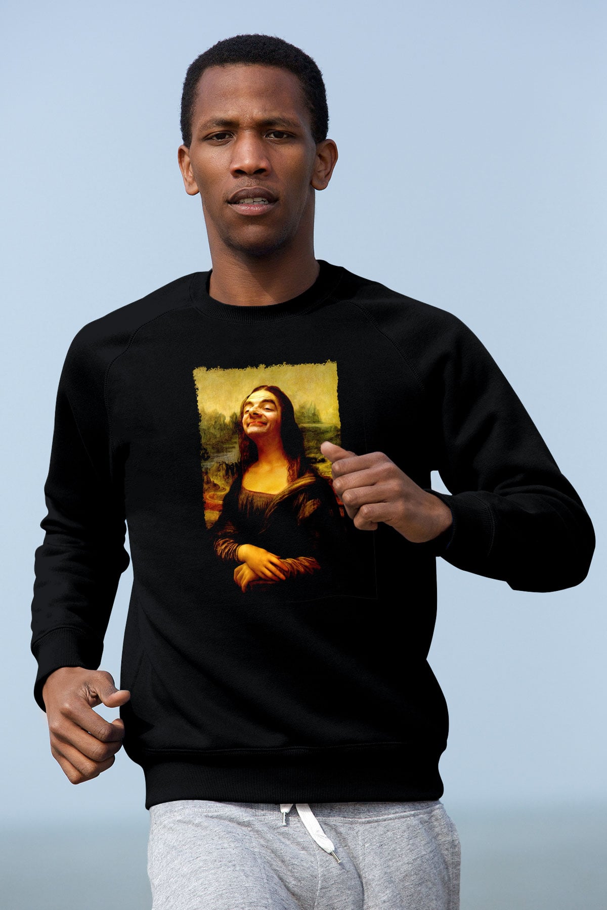 Mr.Bean Siyah Unisex  Sweatshirt