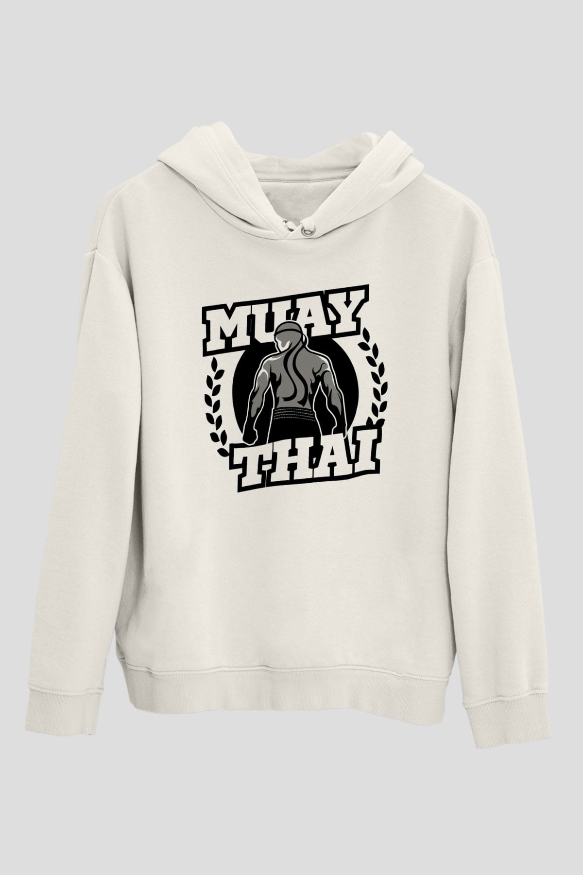 Muay Thai Beyaz Unisex Hoodie