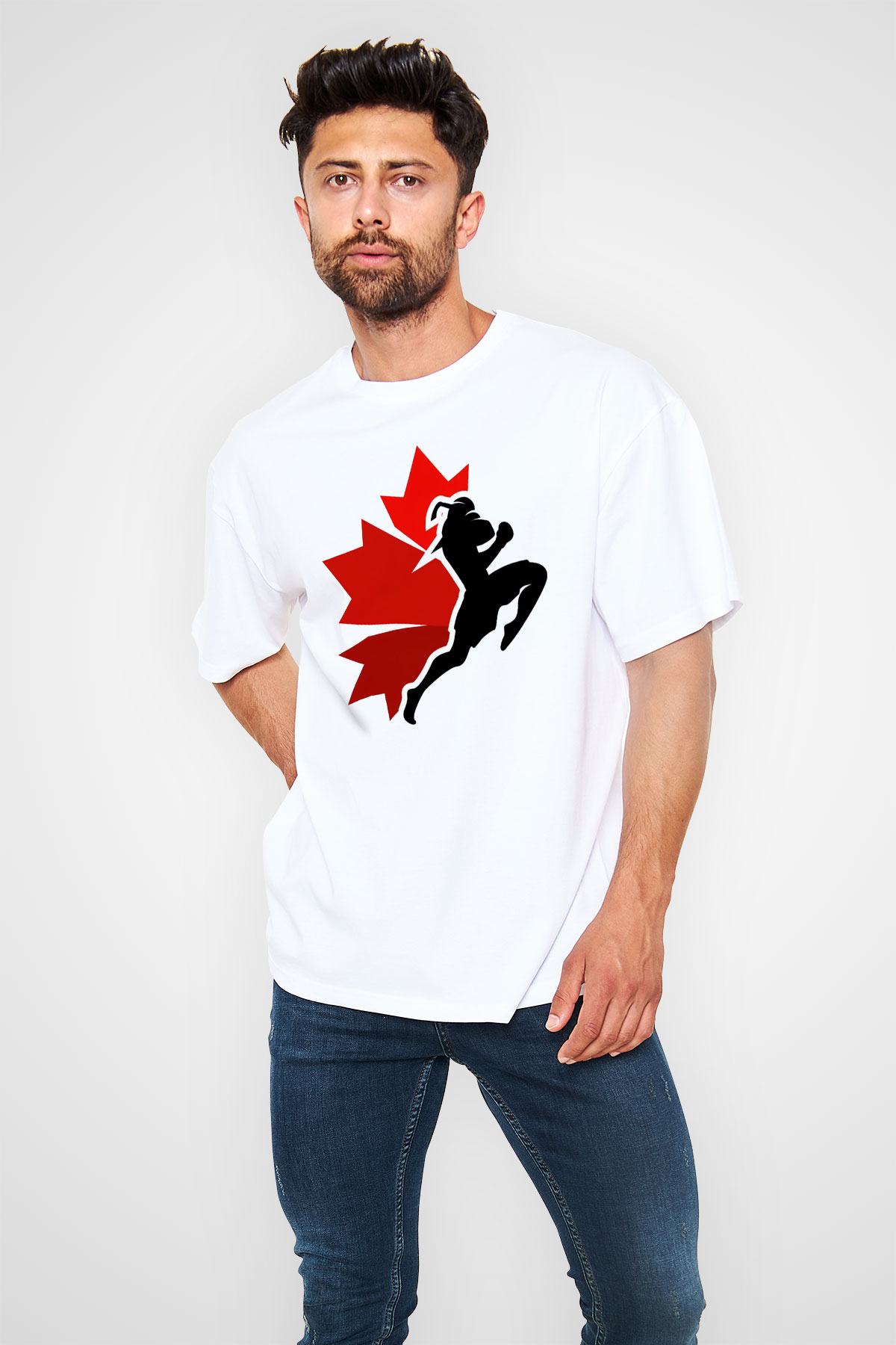 Muay Thai Beyaz Unisex Tişört T-Shirt - TişörtFabrikası