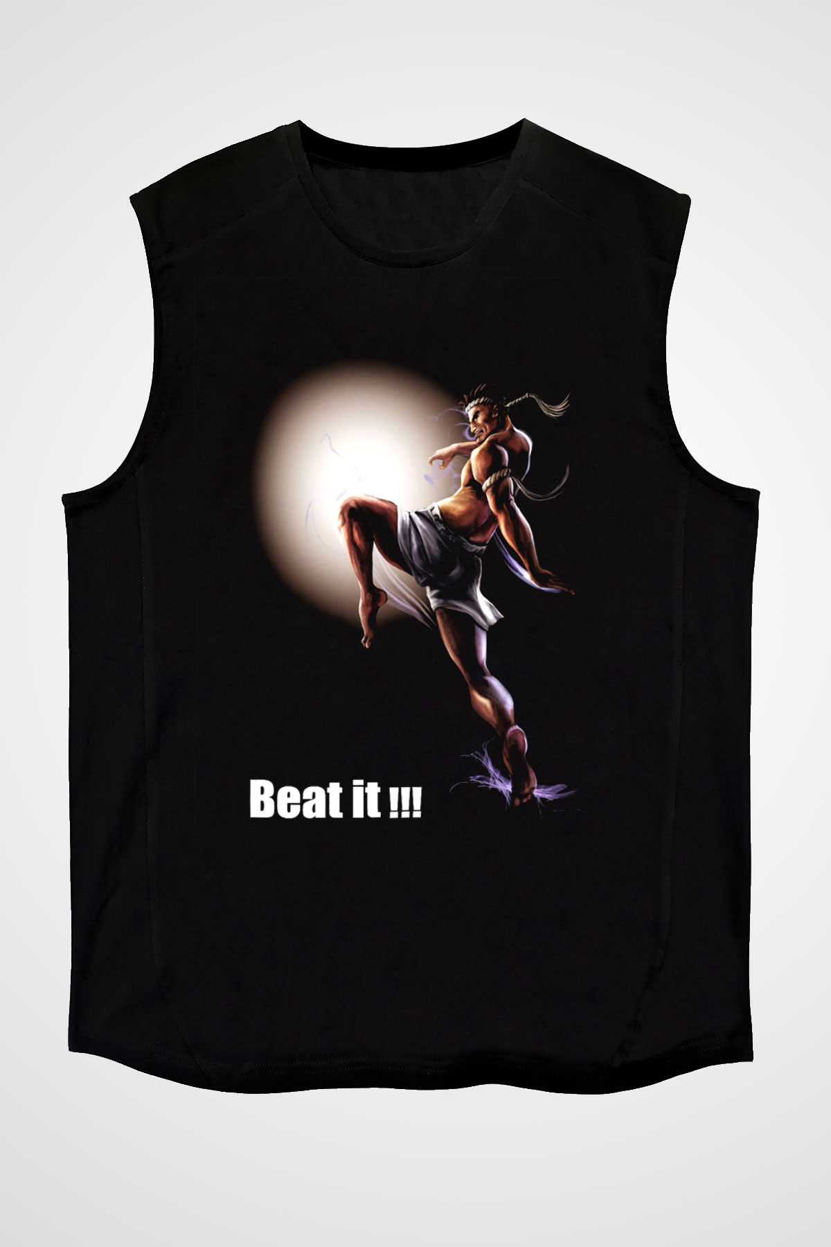 Muay Thai Siyah Unisex Kolsuz Tişört