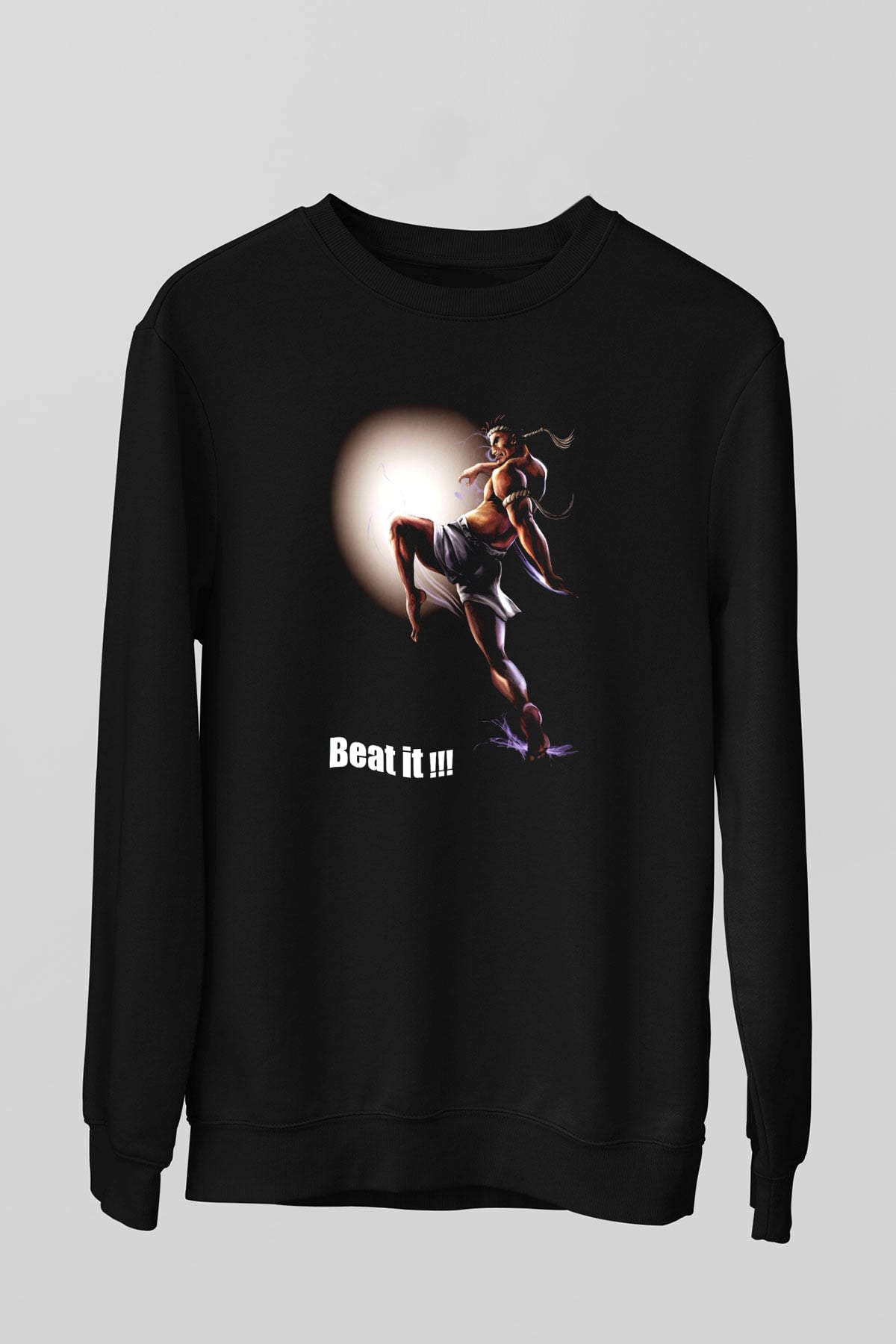Muay Thai Siyah Unisex Sweatshirt