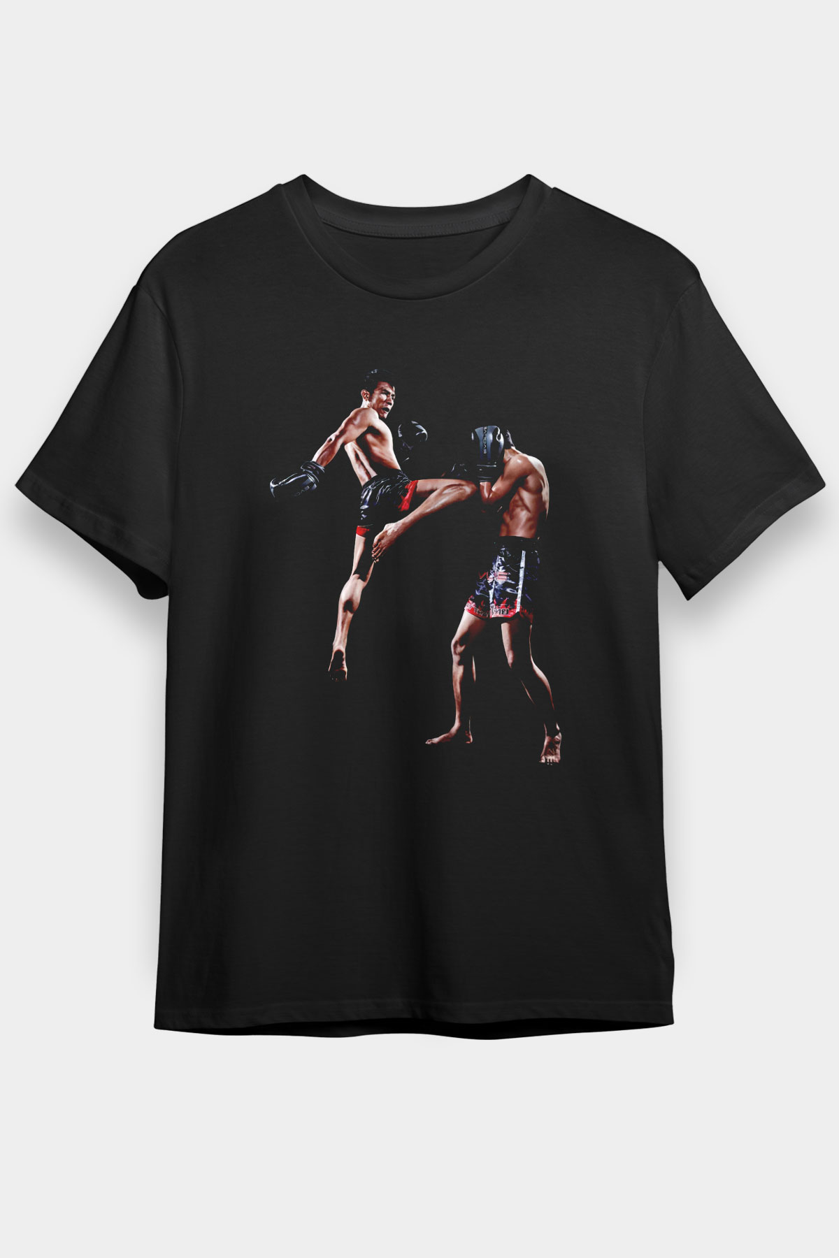 Muay Thai Siyah Unisex Tişört T-Shirt - TişörtFabrikası