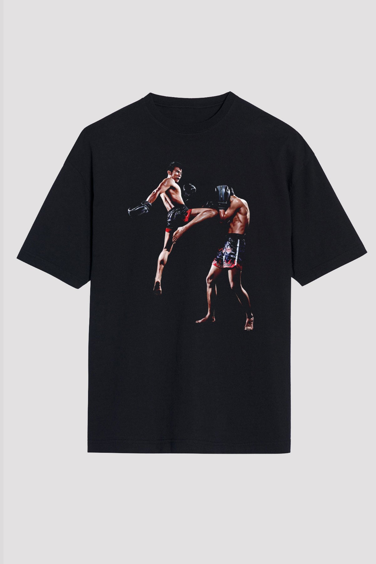 Muay Thai Siyah Unisex Tişört T-Shirt - TişörtFabrikası