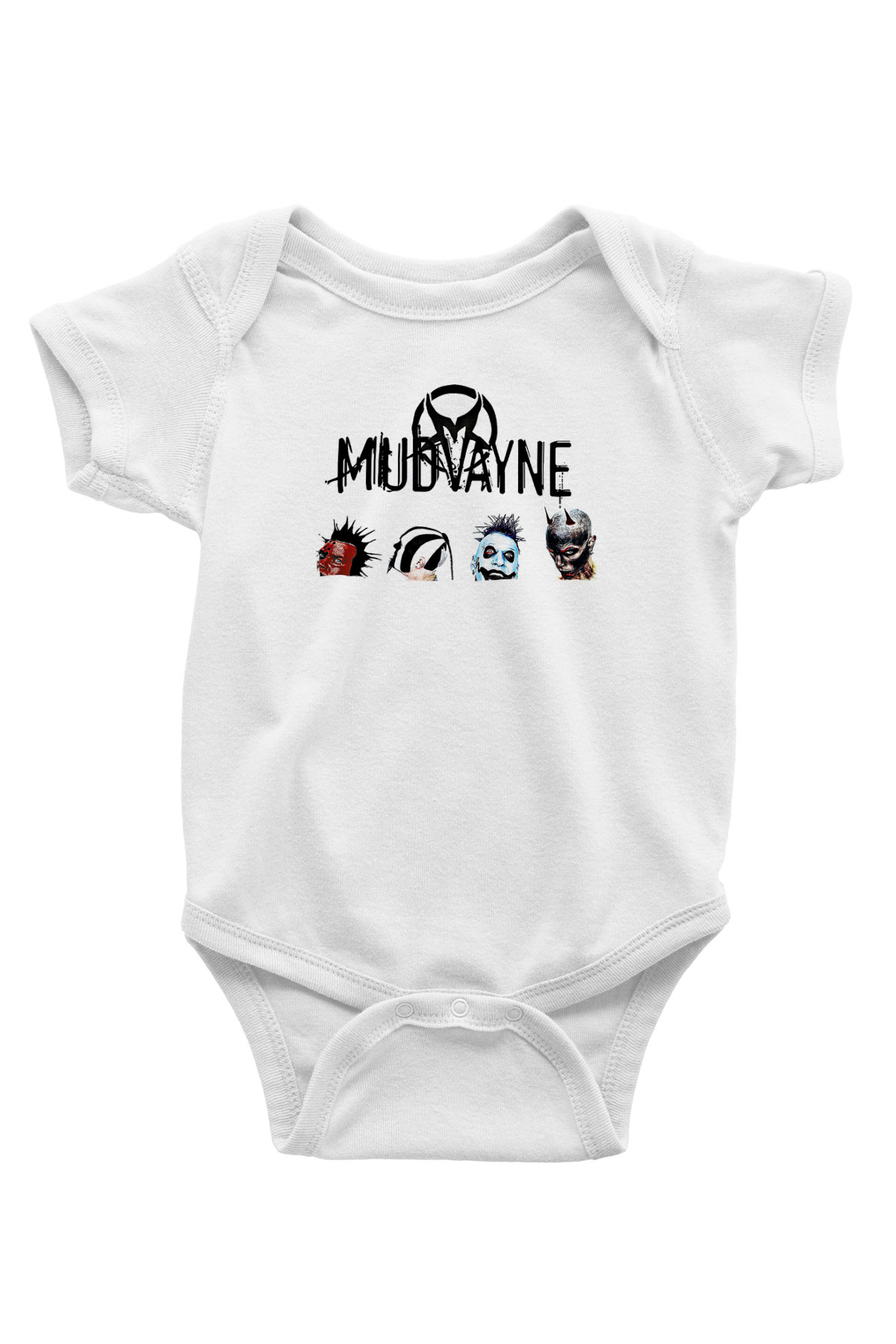 Mudvayne Baskılı Beyaz Unisex Bebek Body - Zıbın