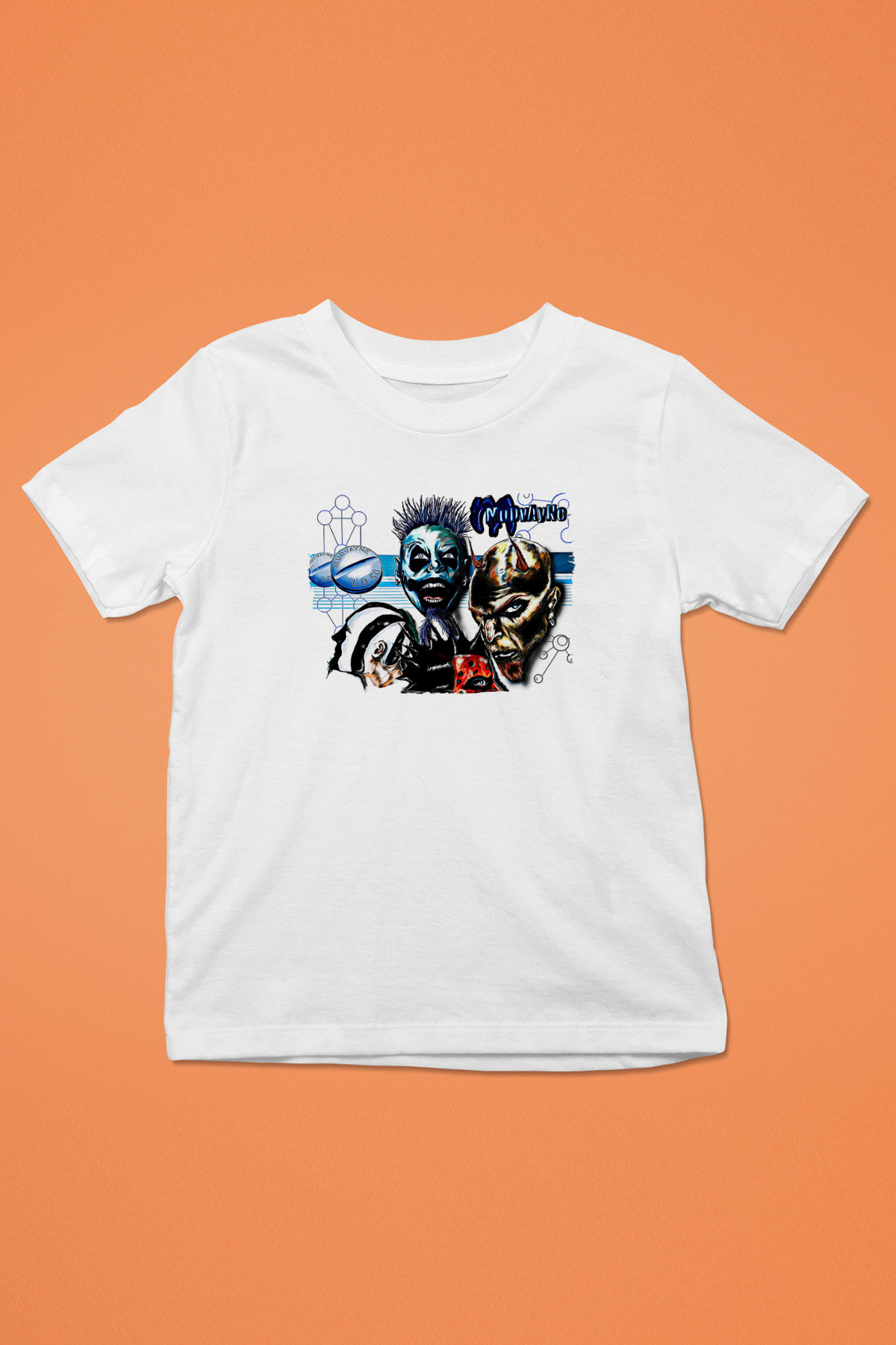 Mudvayne Baskılı Beyaz Unisex Beyaz Çocuk Tişört - Tshirt