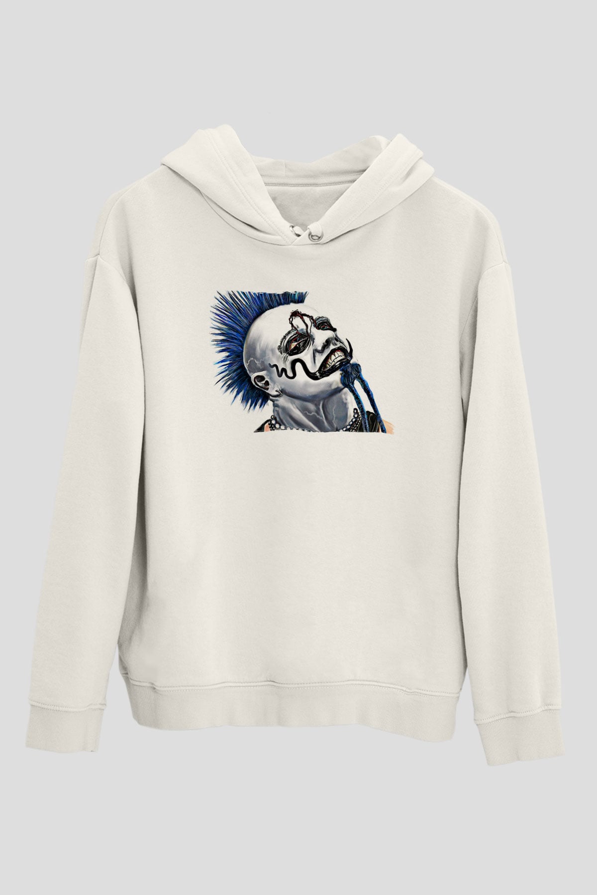 Mudvayne Baskılı Beyaz Unisex Kapüşonlu Sweatshirt