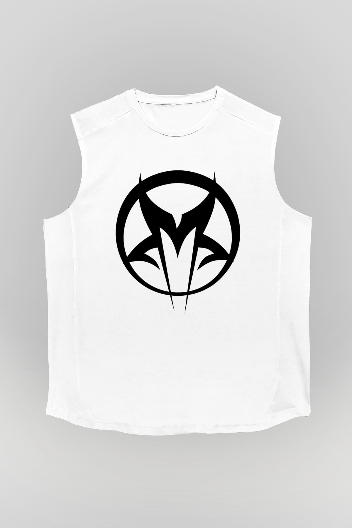 Mudvayne Baskılı Beyaz Unisex Kolsuz Tişört - Tshirt