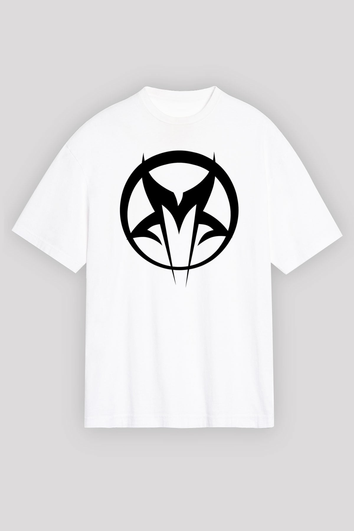 Mudvayne Baskılı Beyaz Unisex Oversize Tişört - Tshirt