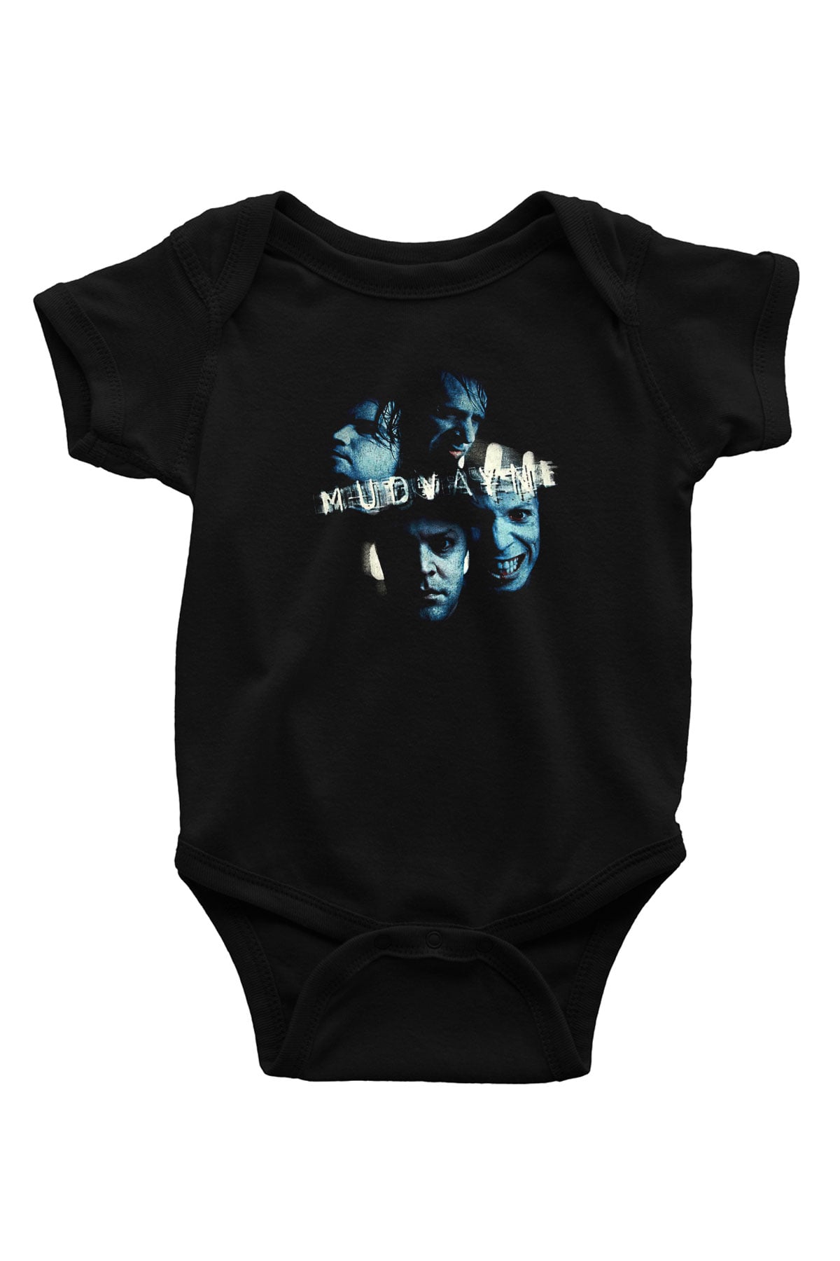 Mudvayne Baskılı Unisex Siyah Bebek Body - Zıbın