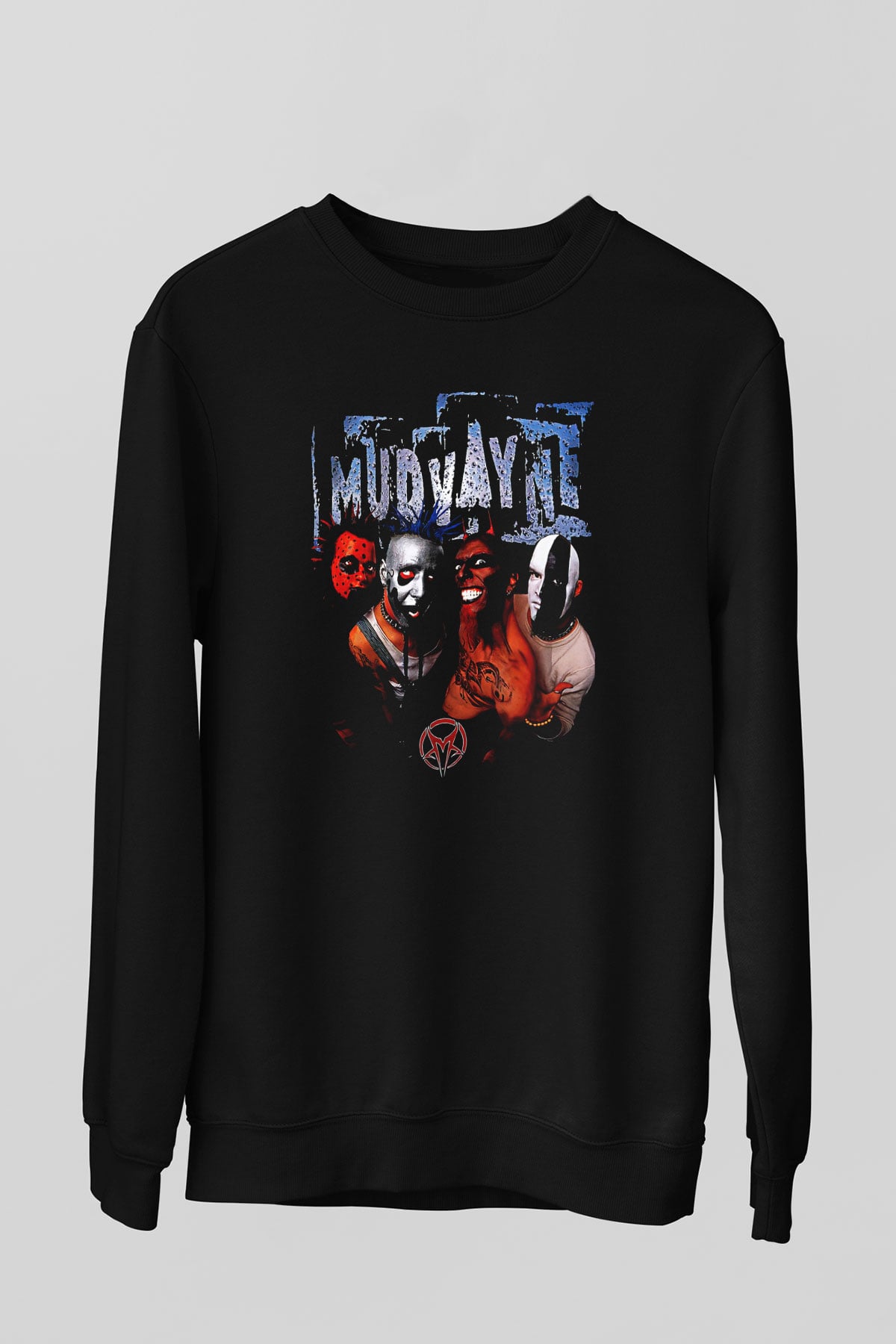 Mudvayne Baskılı Unisex Siyah Sweatshirt