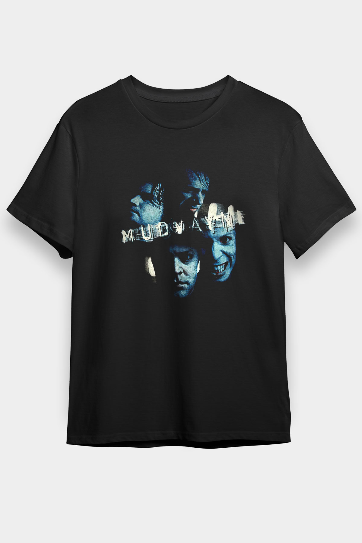 Mudvayne Baskılı Unisex Siyah Tişört - Tshirt