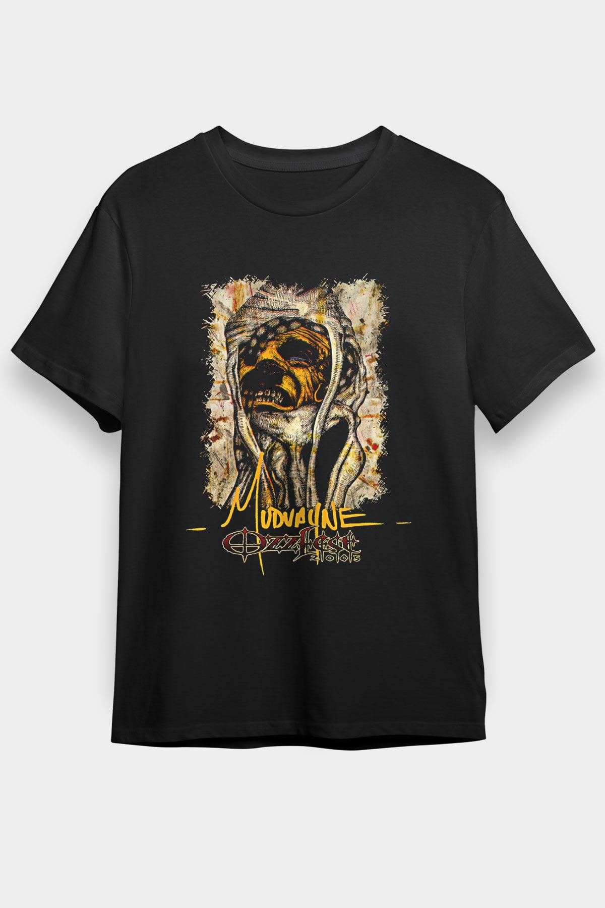 Mudvayne Baskılı Unisex Siyah Tişört - Tshirt
