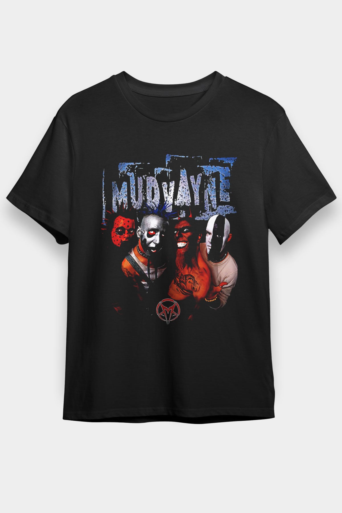 Mudvayne Baskılı Unisex Siyah Tişört - Tshirt