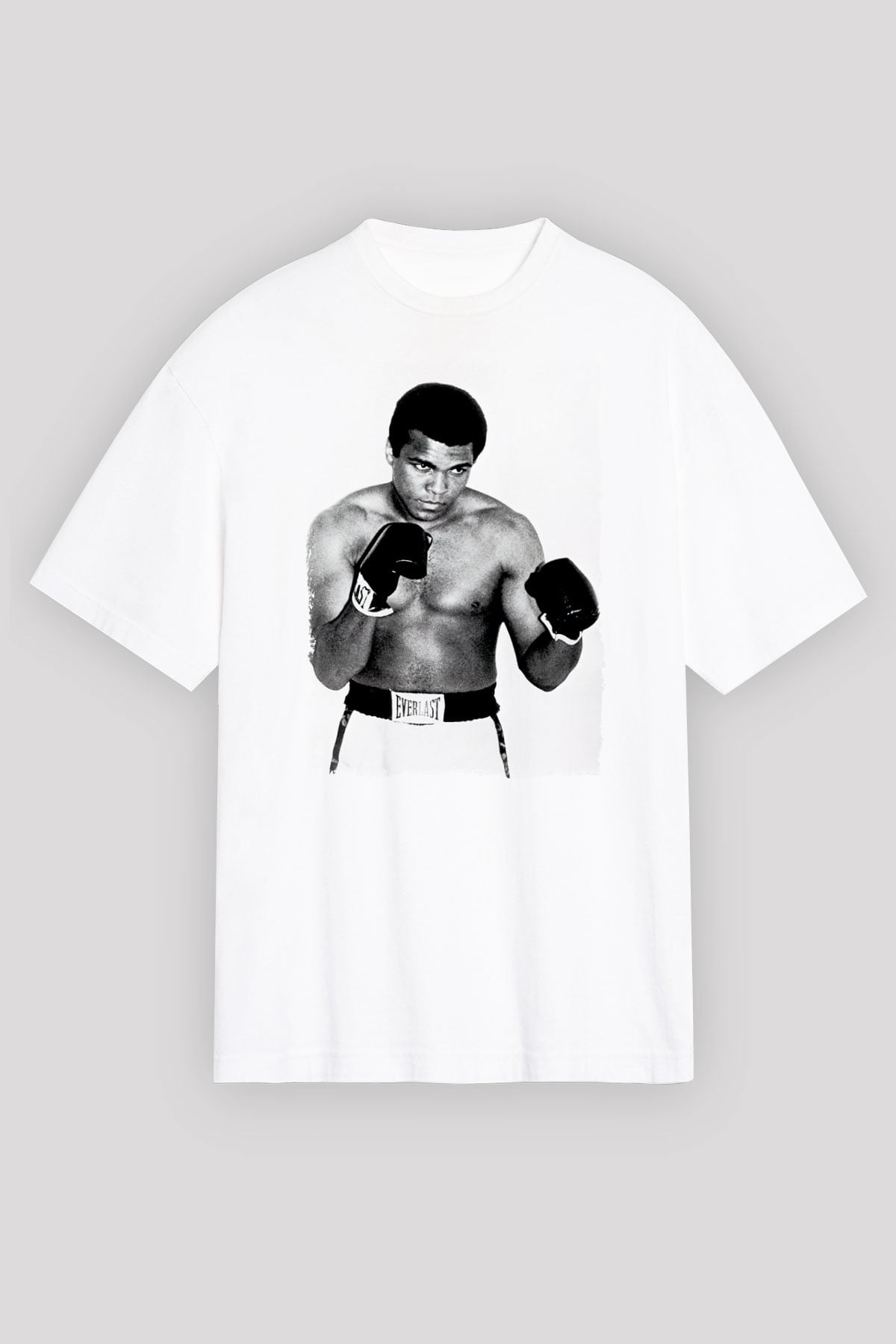 Muhammed Ali Beyaz Unisex Tişört T-Shirt - TişörtFabrikası