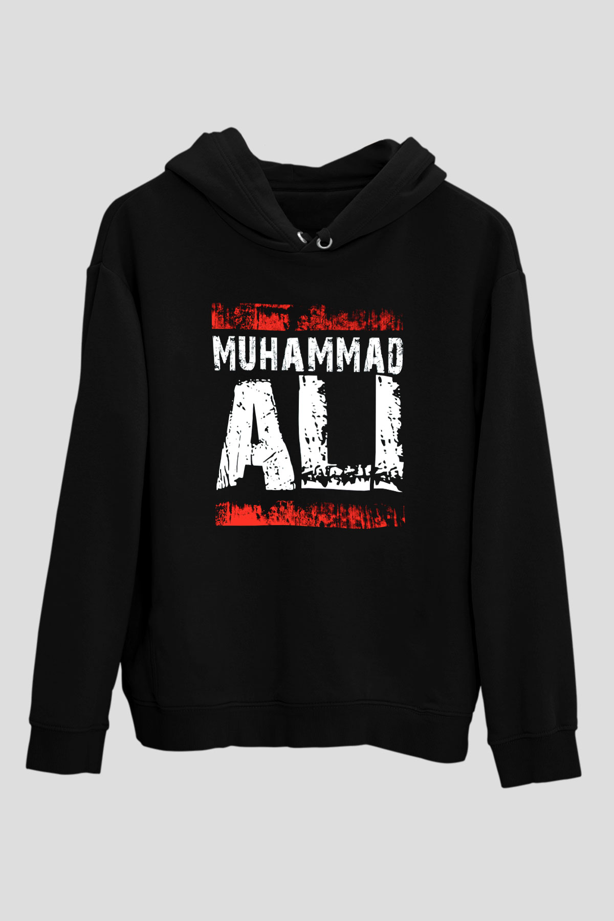 Muhammed Ali Siyah Unisex Hoodie