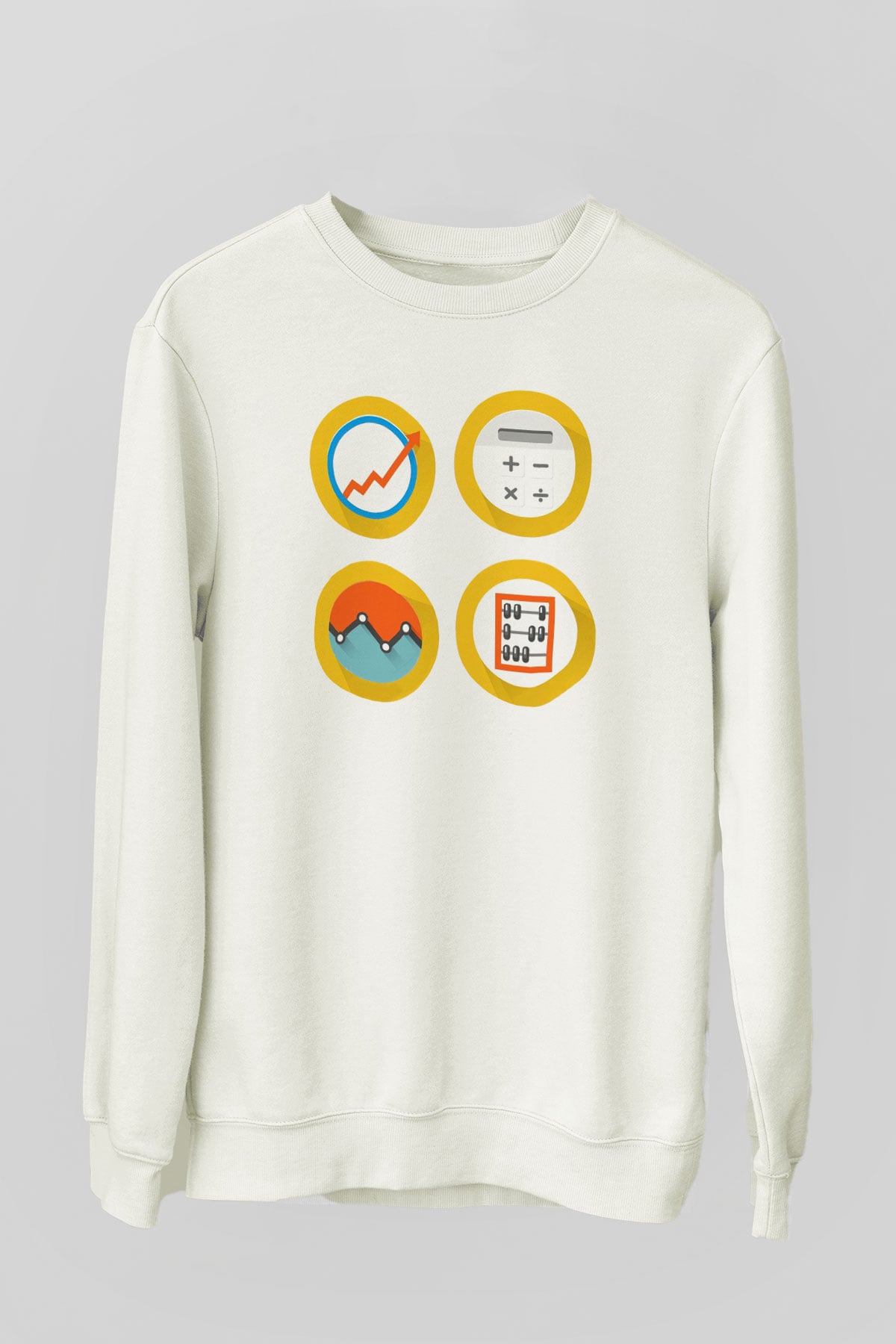 Muhasebeci Beyaz Unisex Sweatshirt