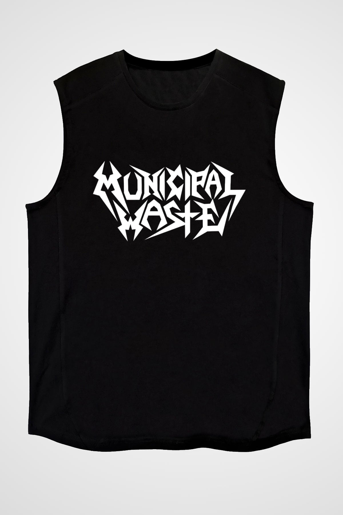 Municipal Waste Siyah Unisex Kolsuz Tişört