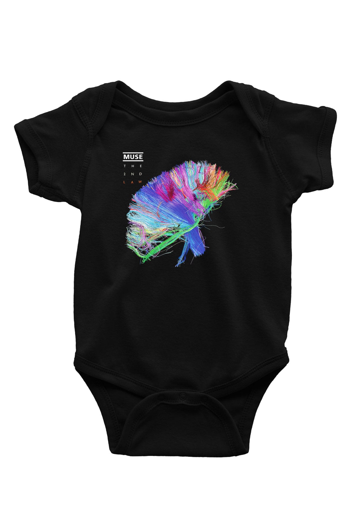 Muse Baskılı Siyah Bebek Body - Zıbın