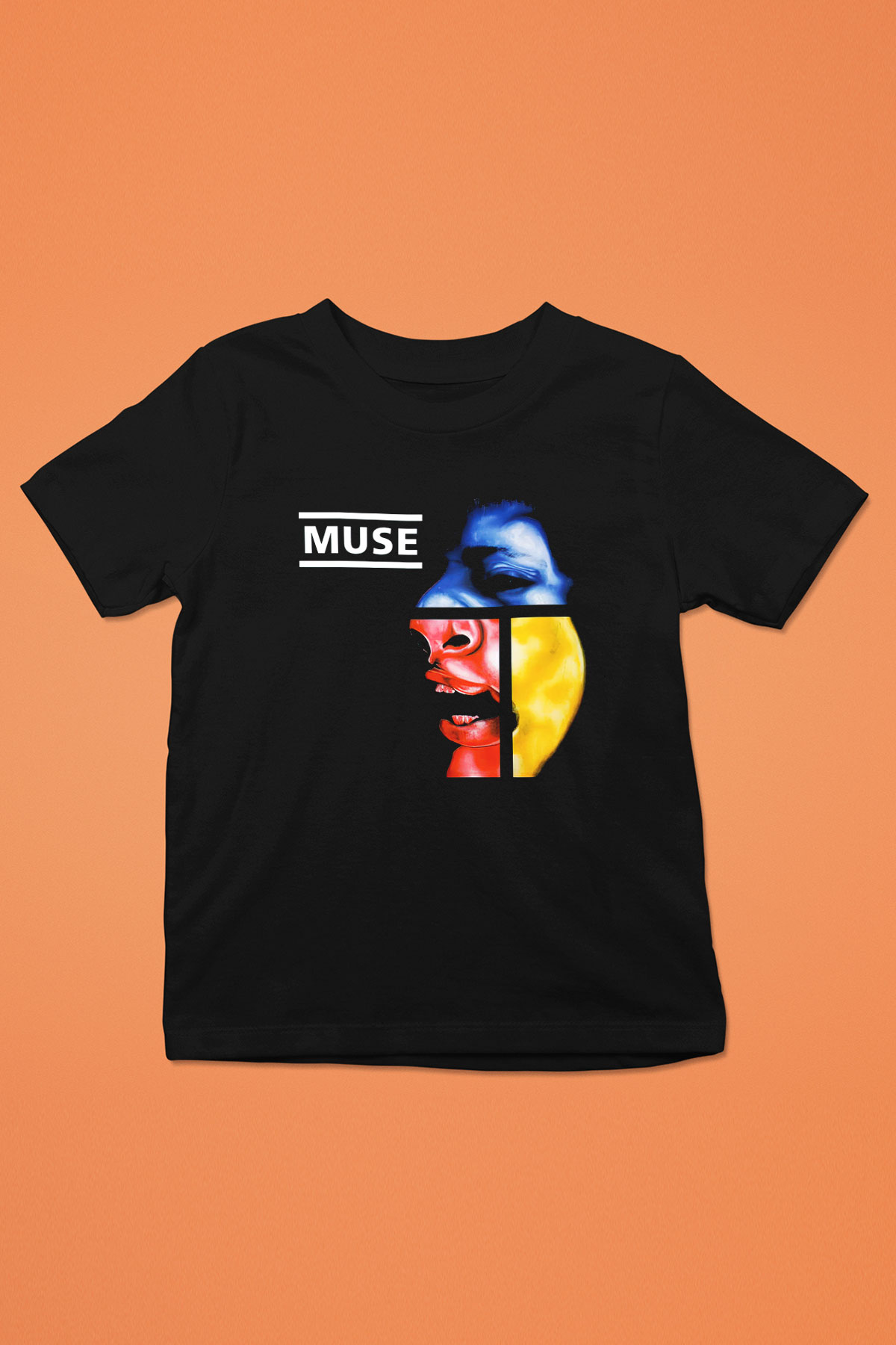 Muse Baskılı Siyah Unisex Çocuk Tişört