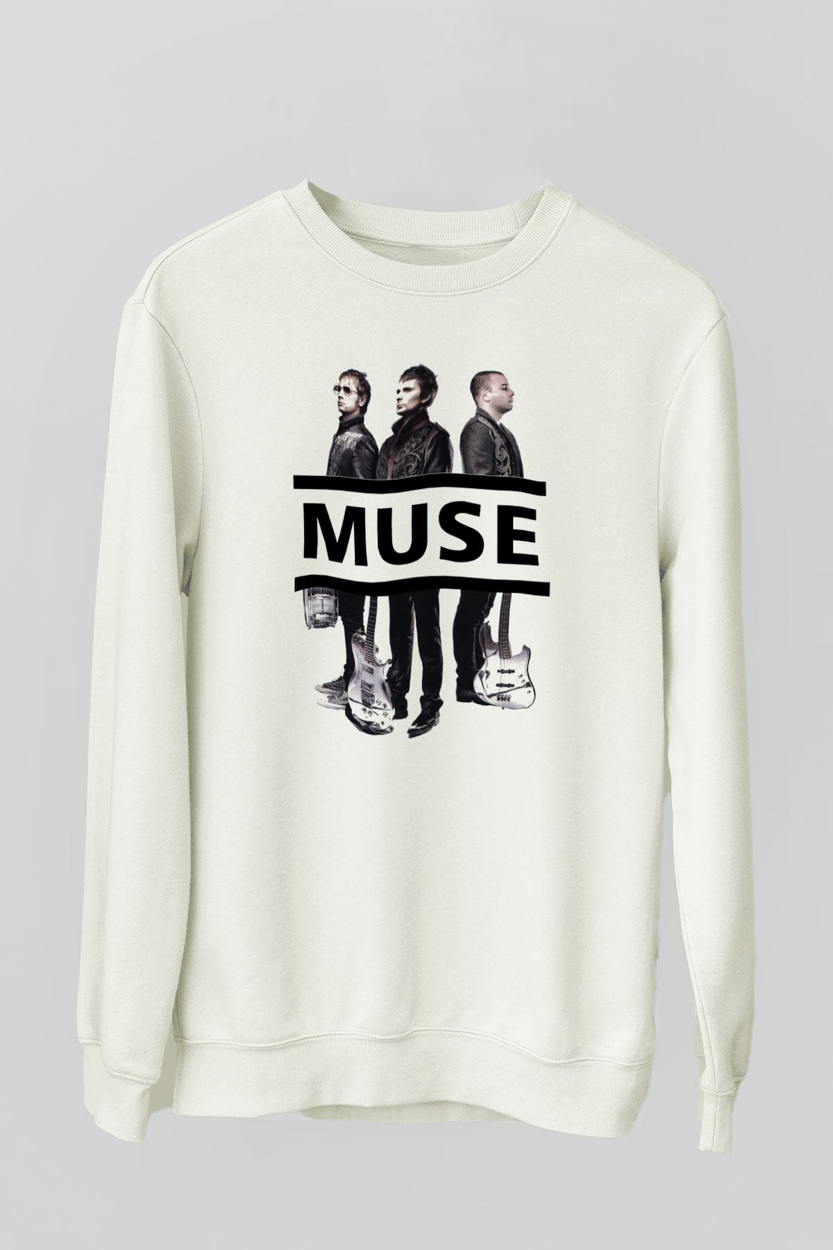 Muse Beyaz Unisex Sweatshirt