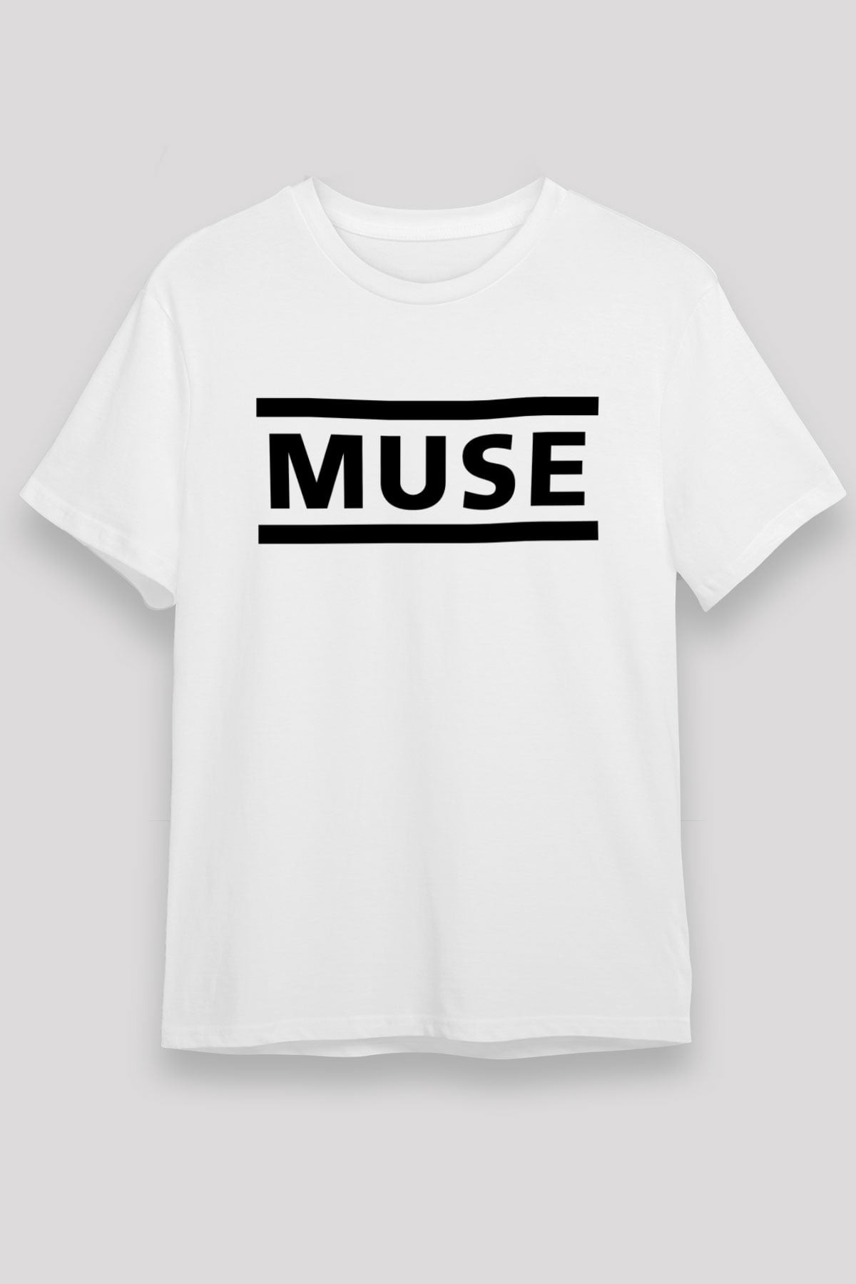 Muse Beyaz Unisex Tişört T-Shirt - TişörtFabrikası