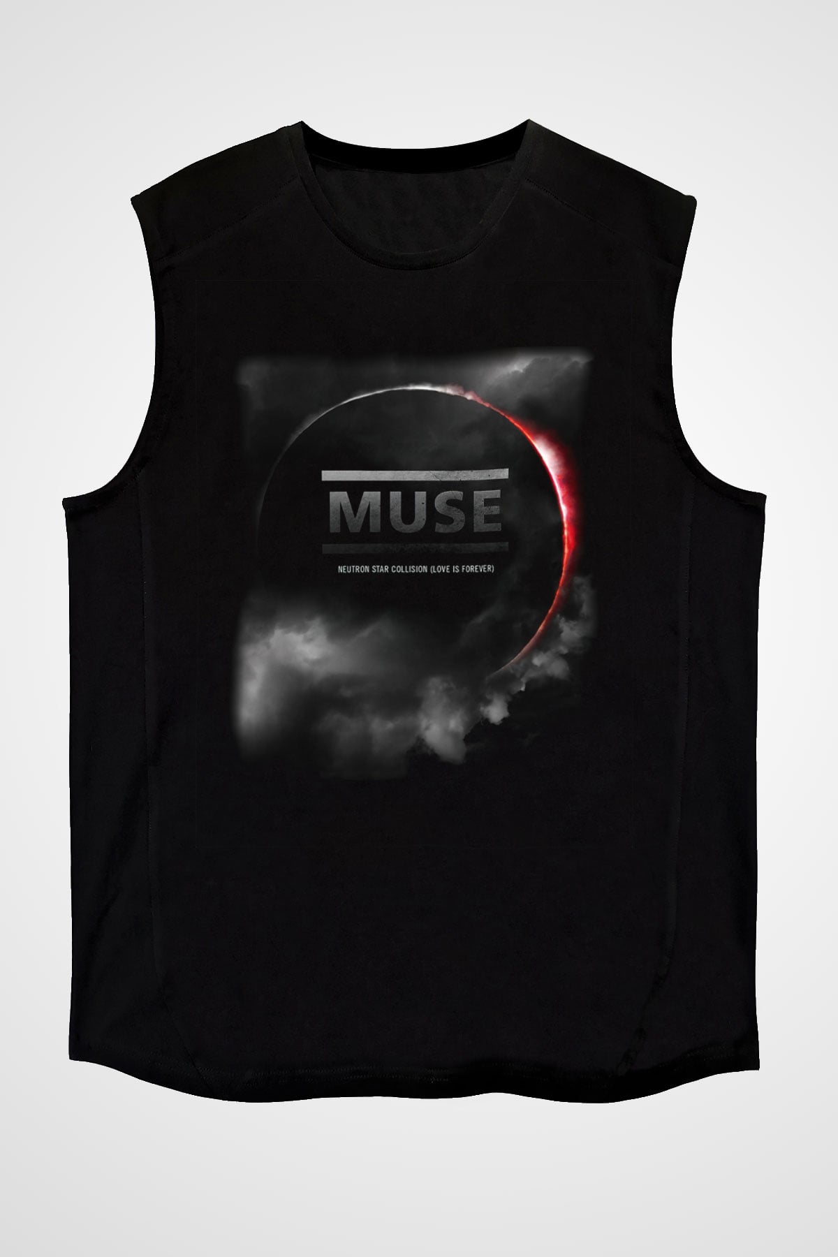 Muse Siyah Unisex Kolsuz Tişört