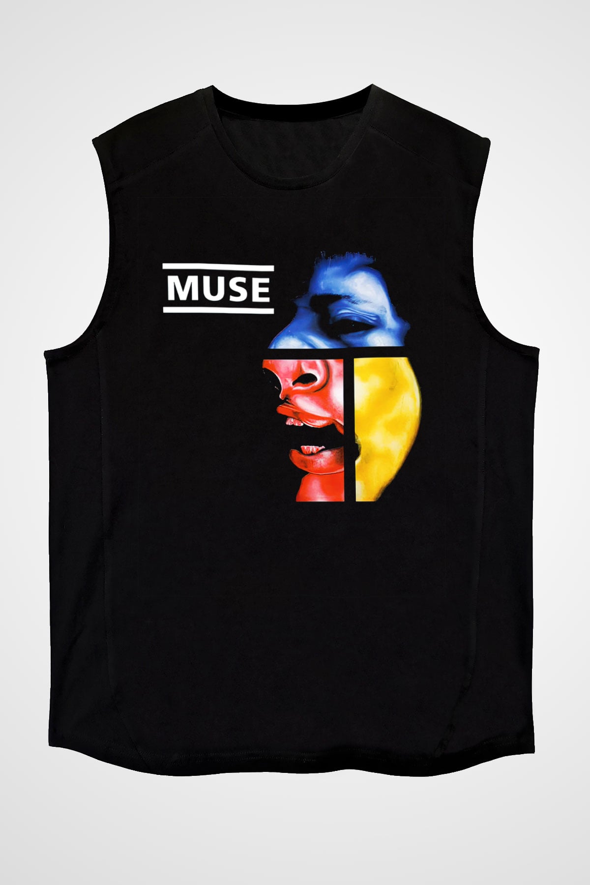 Muse Siyah Unisex Kolsuz Tişört
