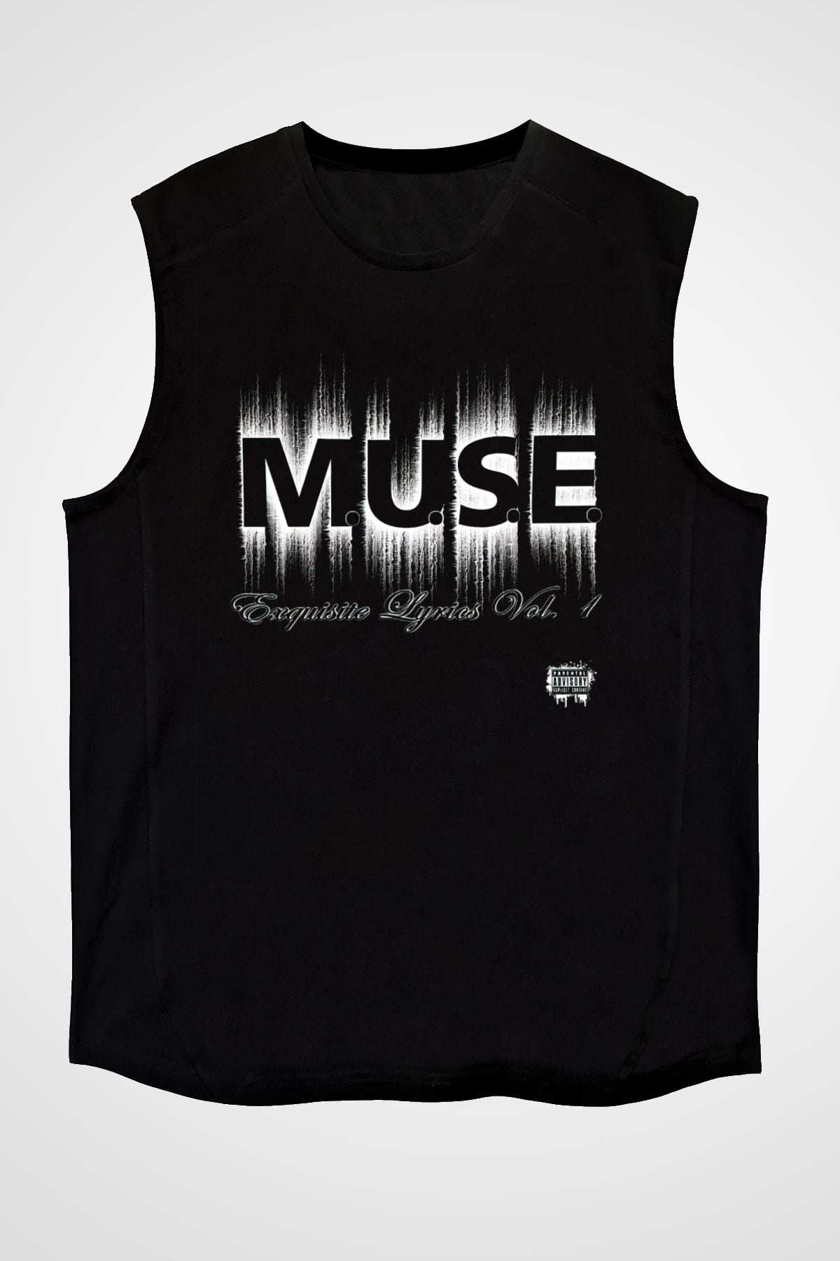 Muse Siyah Unisex Kolsuz Tişört