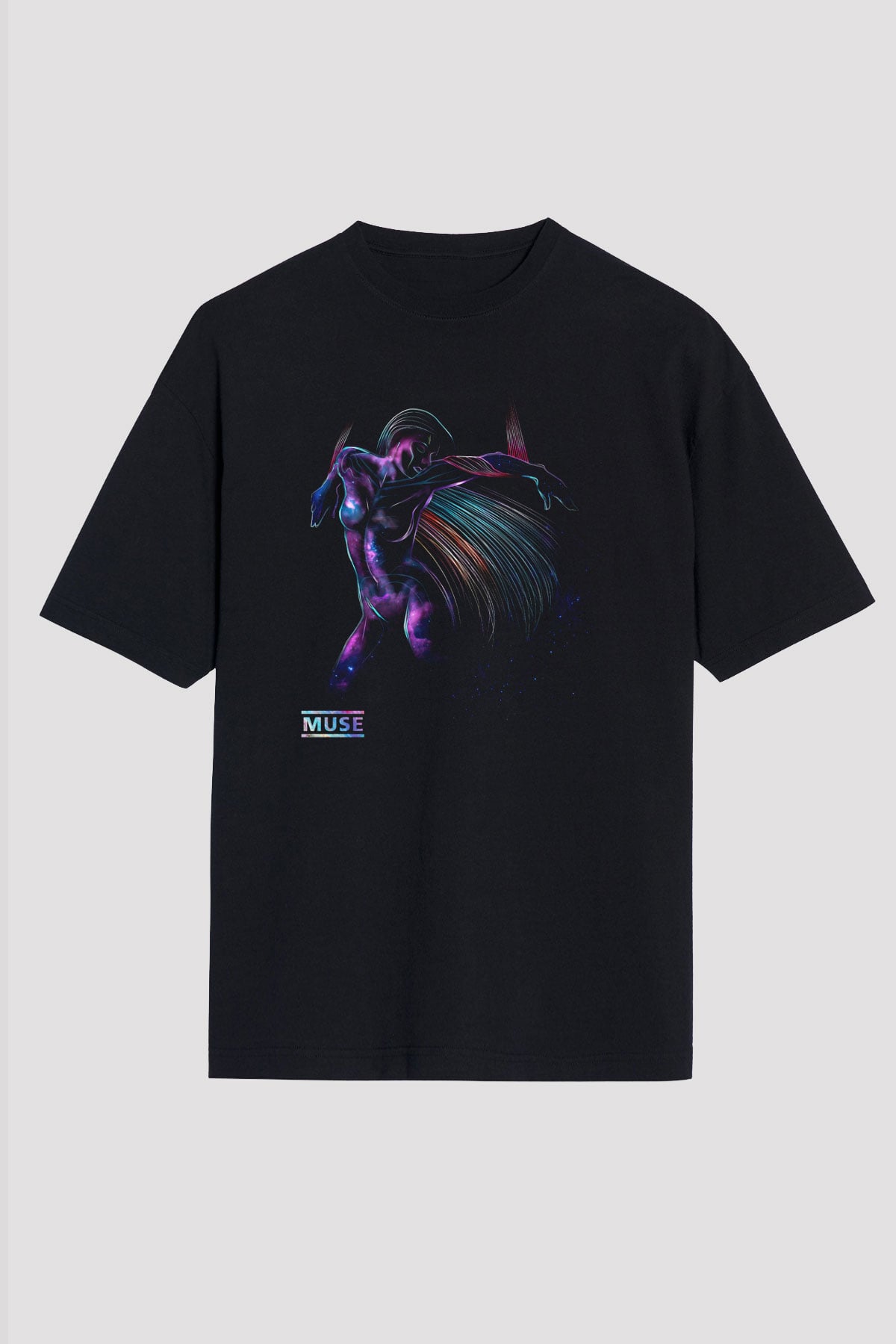 Muse Siyah Unisex Oversize Tişört T-Shirt